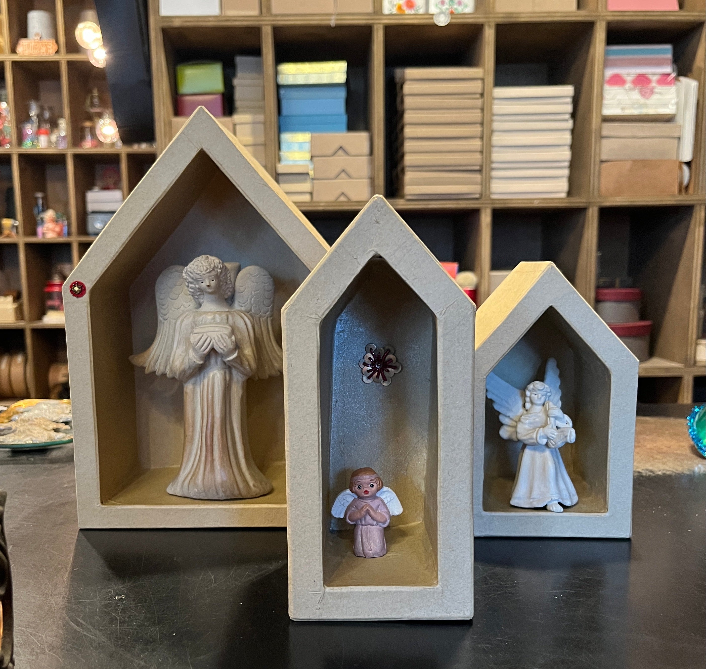 Paper Mache Shadowbox Altars - PARCEL