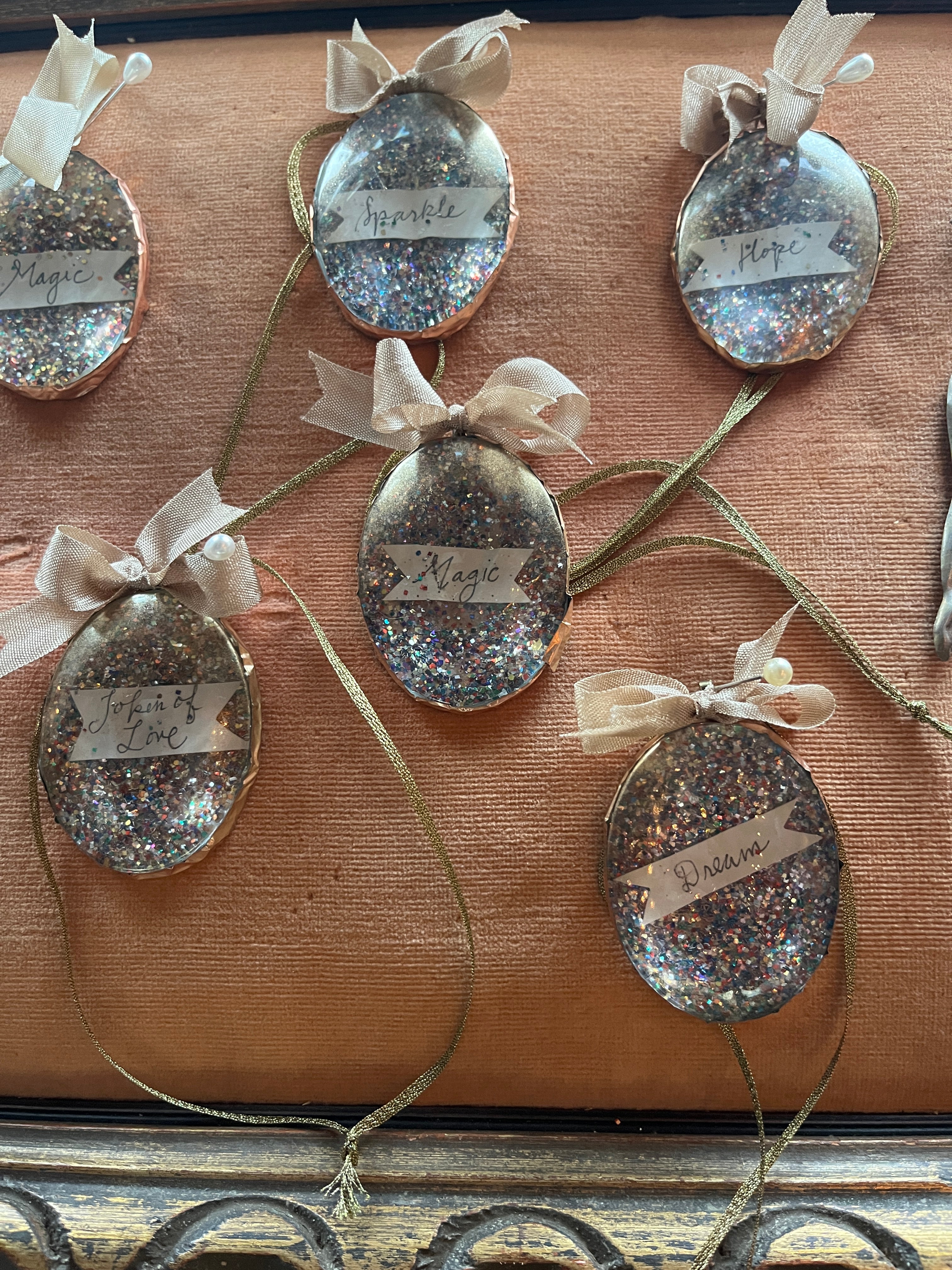 Glitter Dome Reliquary Ornaments - PARCEL