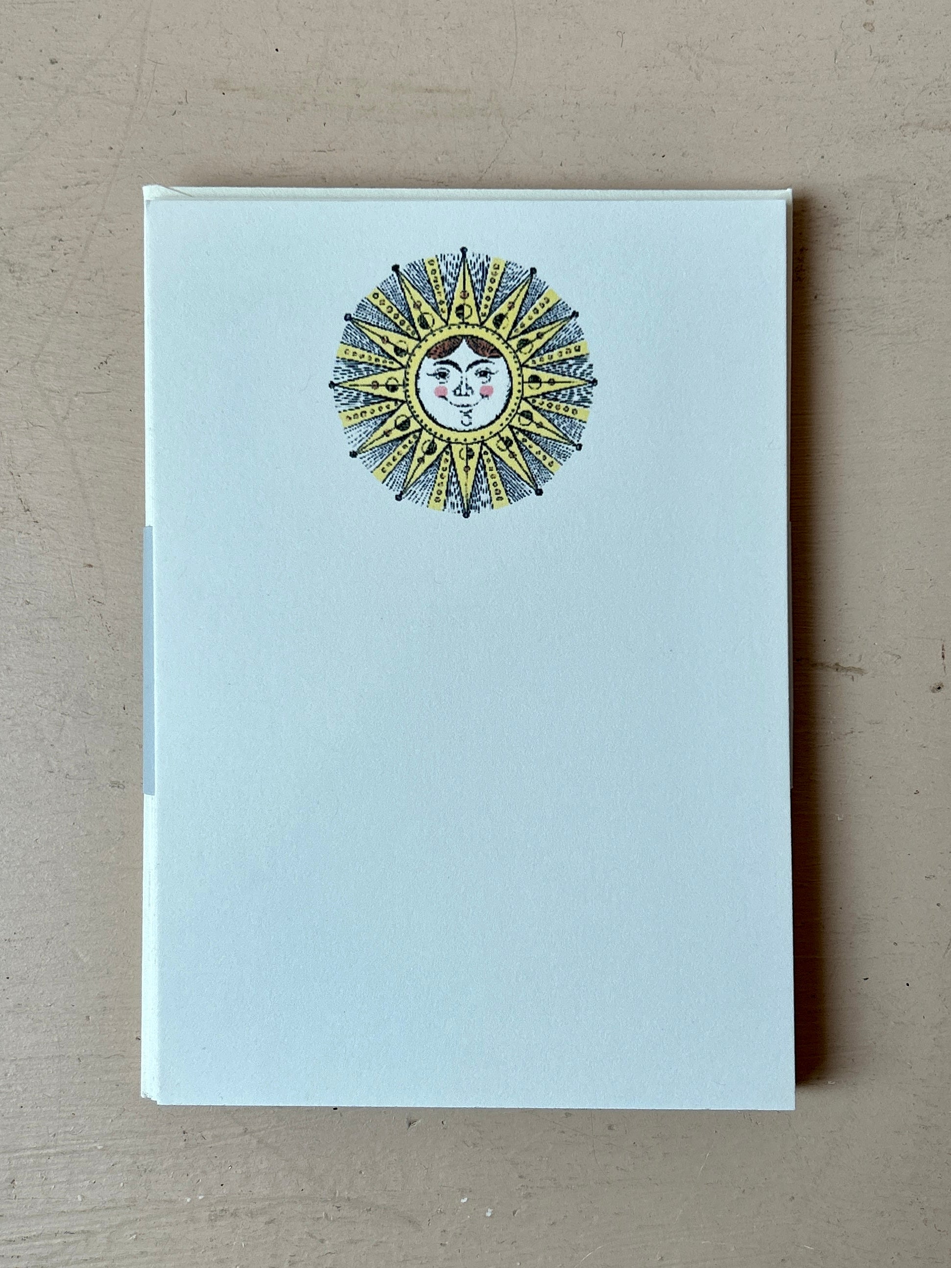 Sun Face Mini Printed Notecards - PARCEL