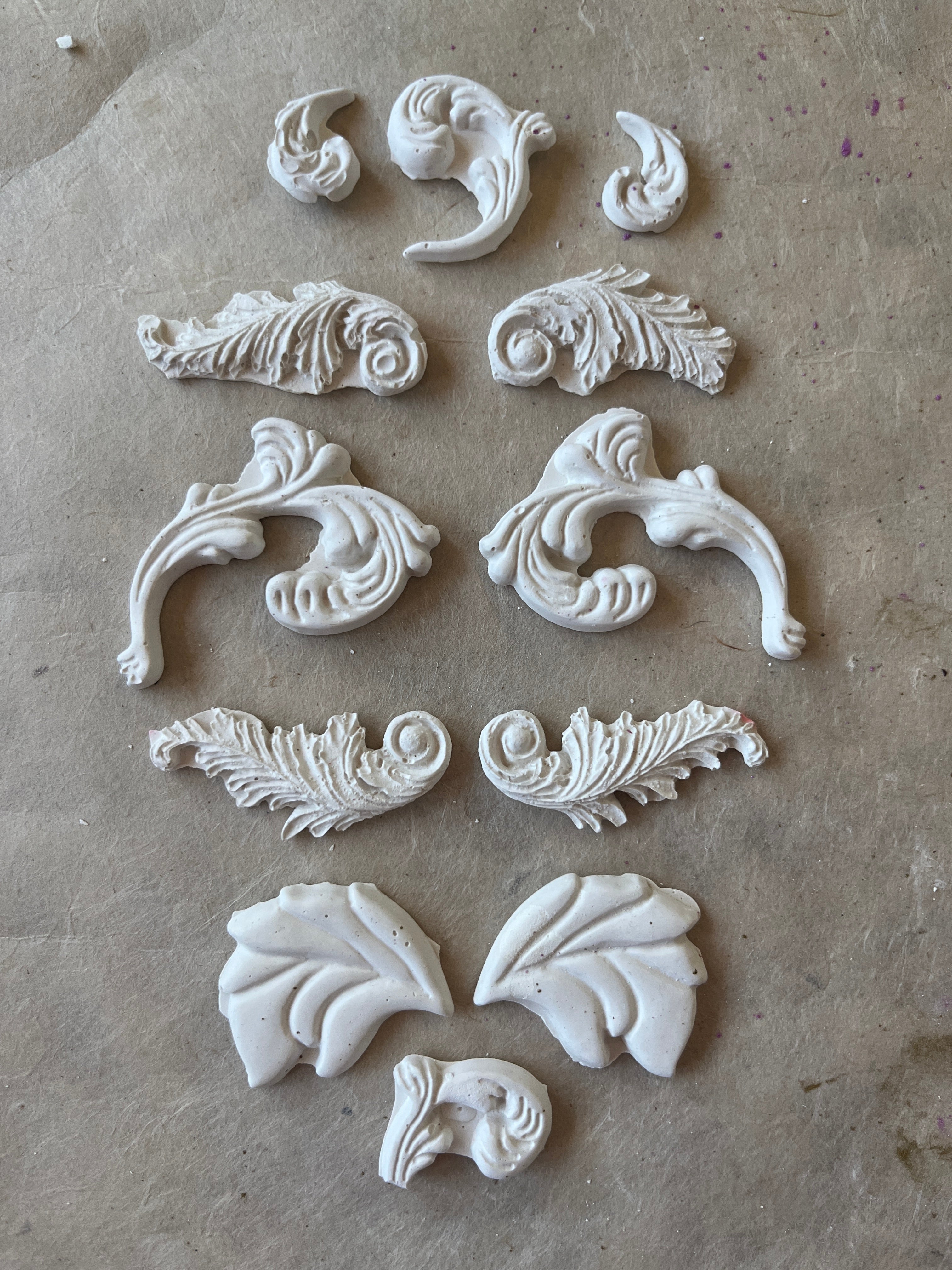 Plaster Curls and Flourishes - PARCEL