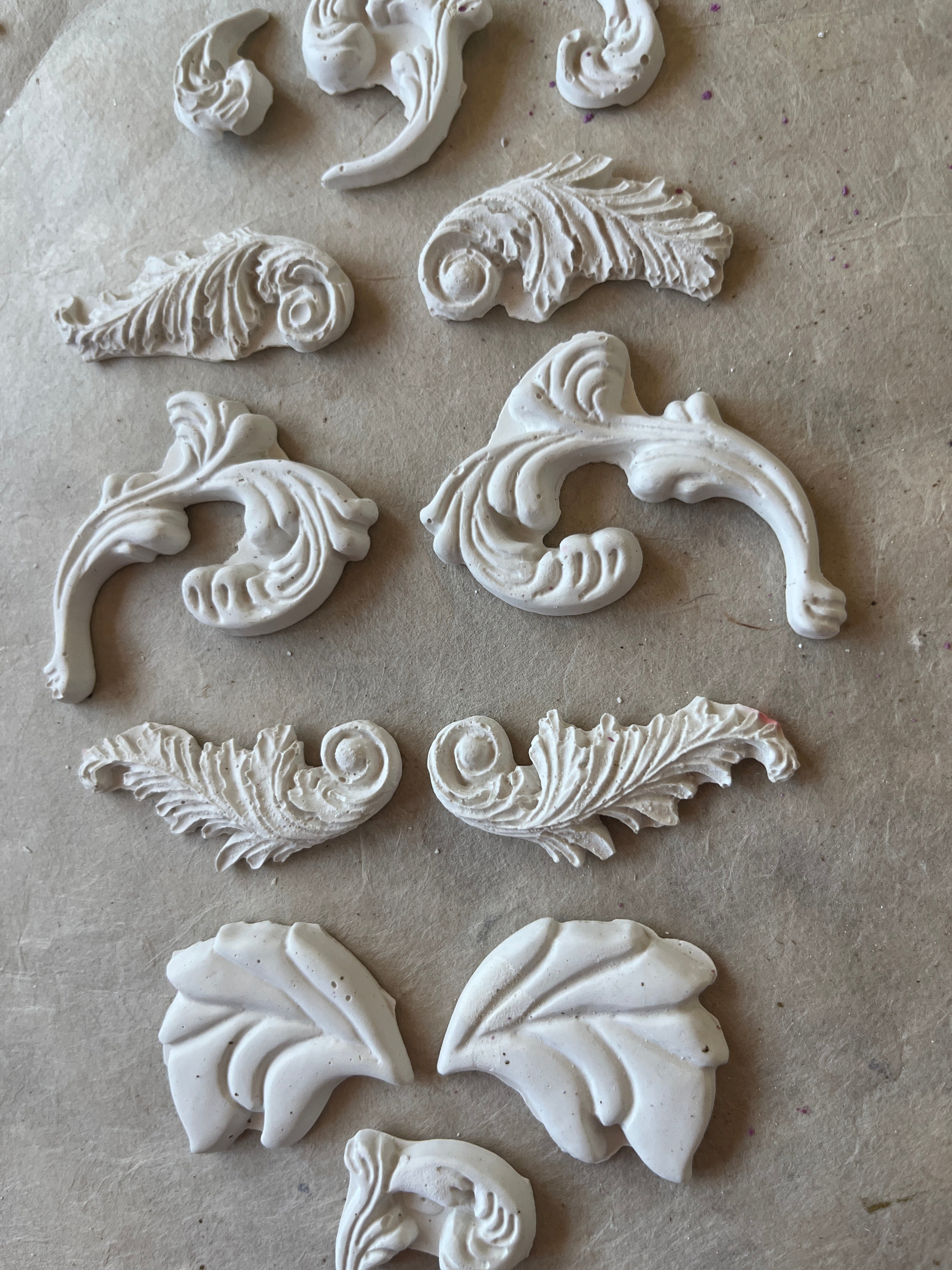Plaster Curls and Flourishes - PARCEL