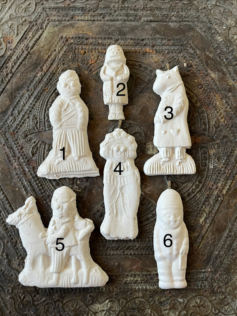 Silly Friends Handmade Plaster Ornaments - PARCEL