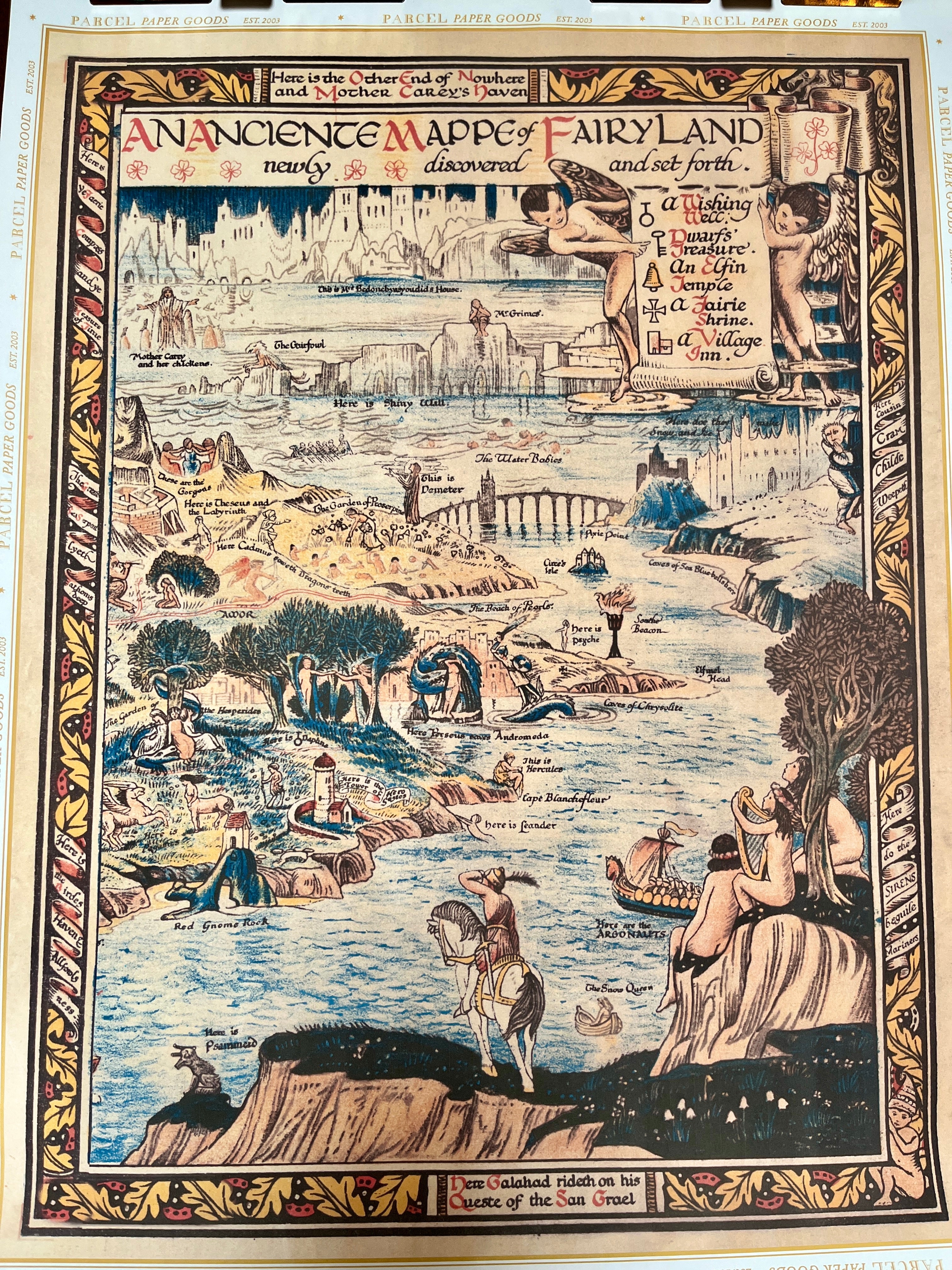 Parcel Artisan Wrapping Paper, Map of Fairyland - PARCEL