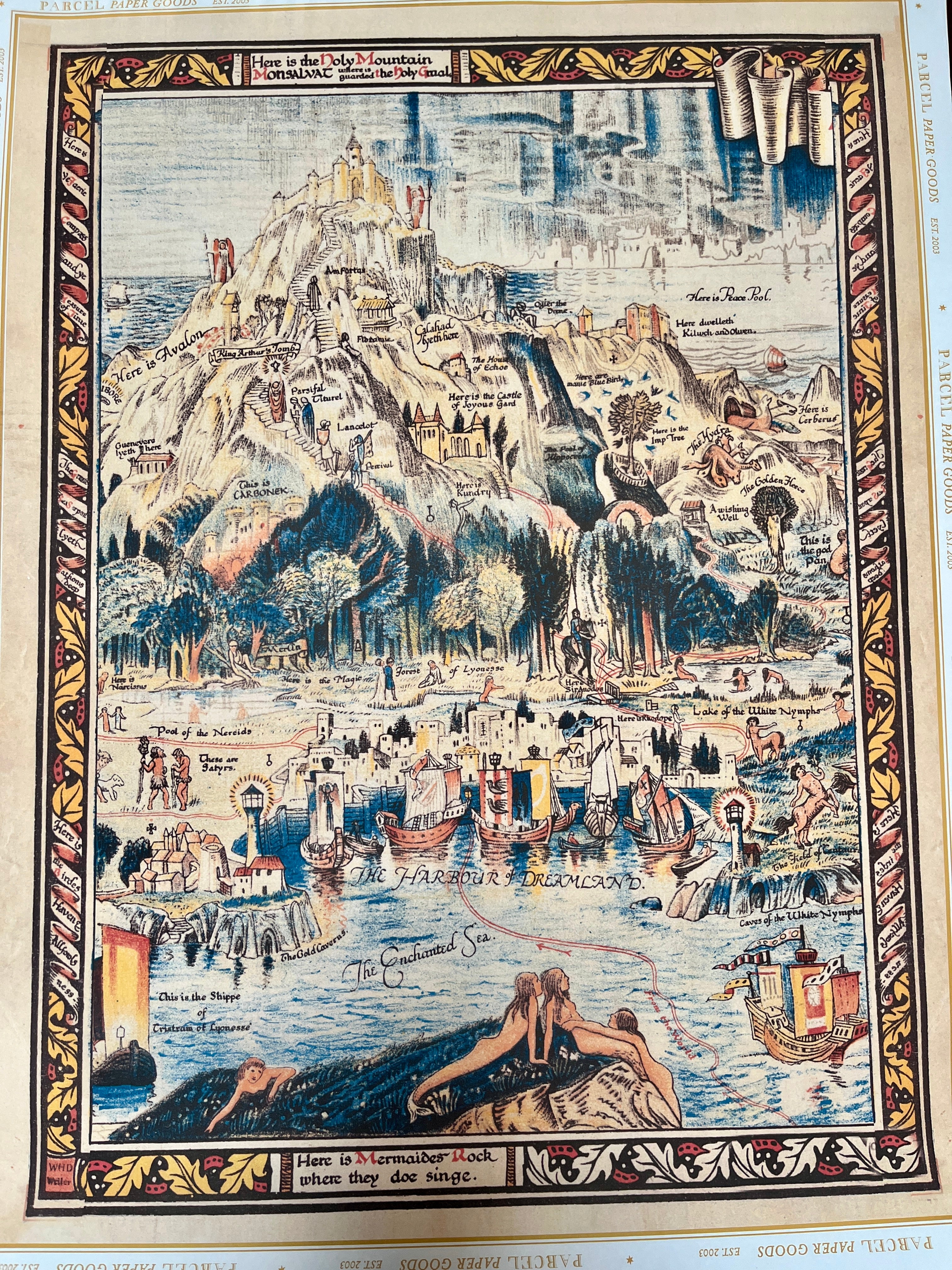 Parcel Artisan Wrapping Paper, Map of Fairyland - PARCEL