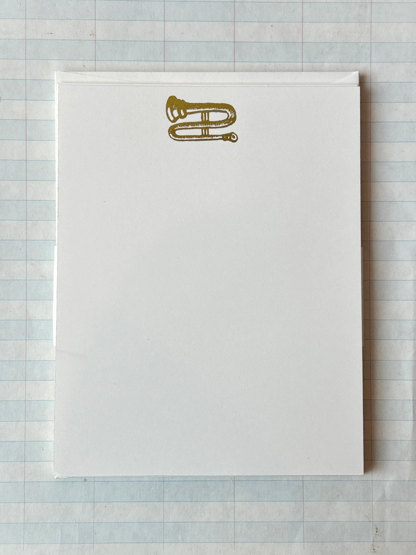 Trumpet Foil Pressed Stationery - PARCEL