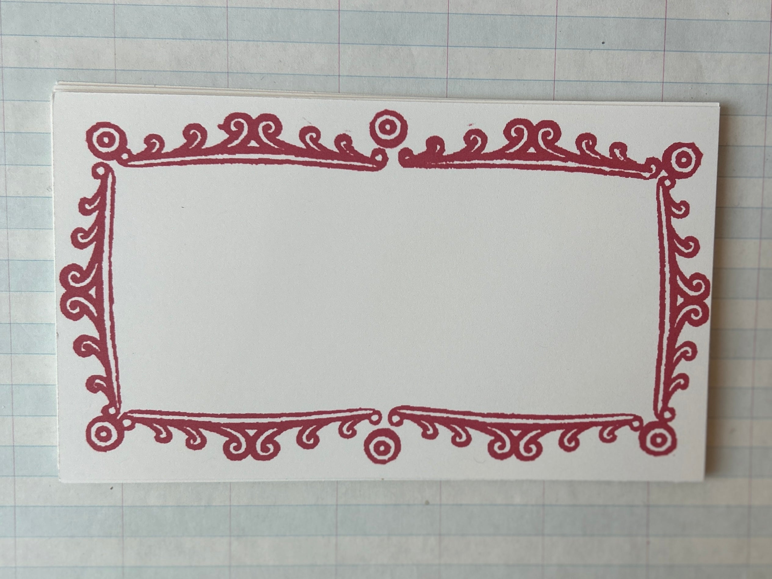 Stamp Frame Calling Cards - PARCEL