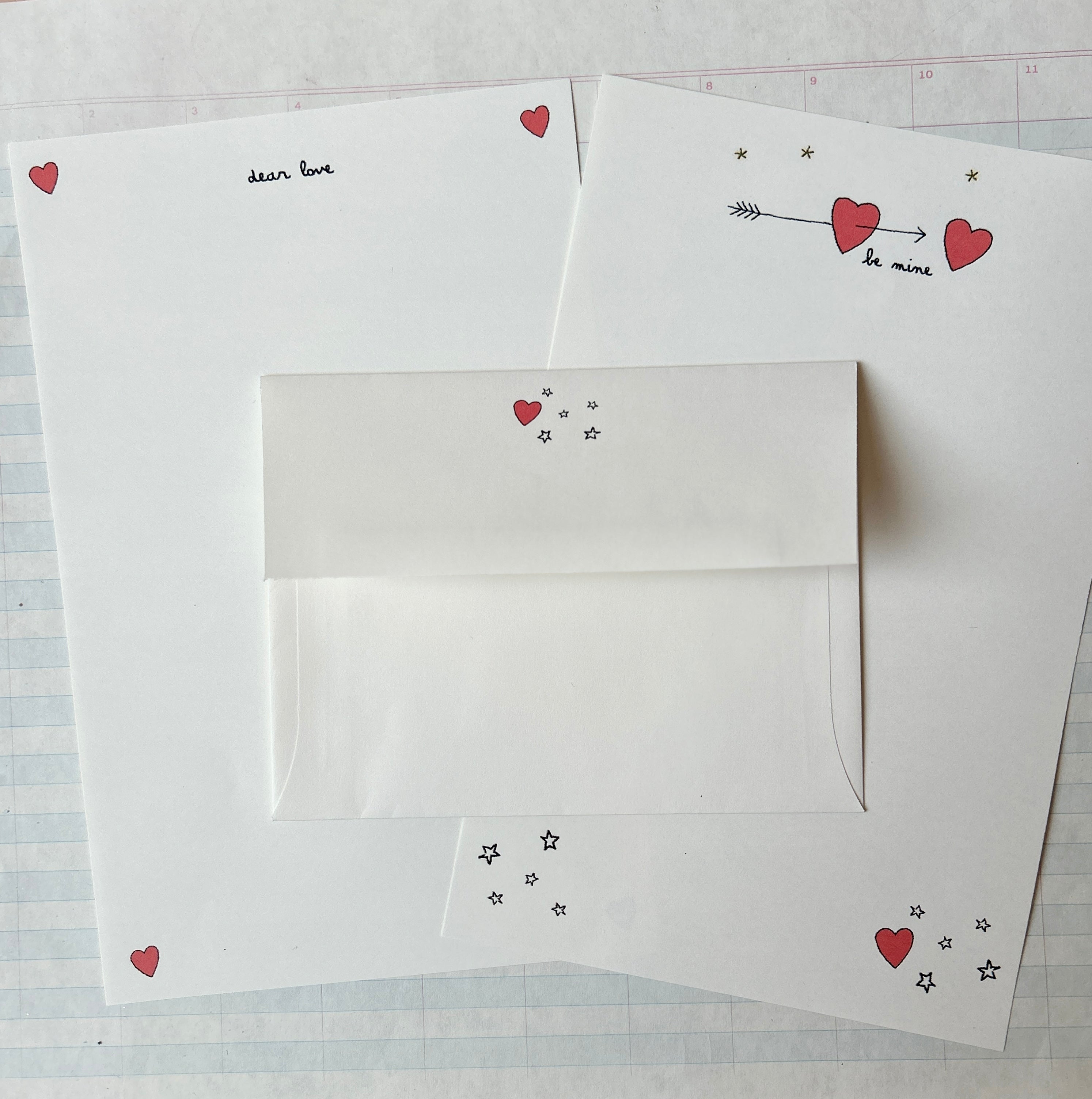 Sweet Love Letter Writing Set - PARCEL