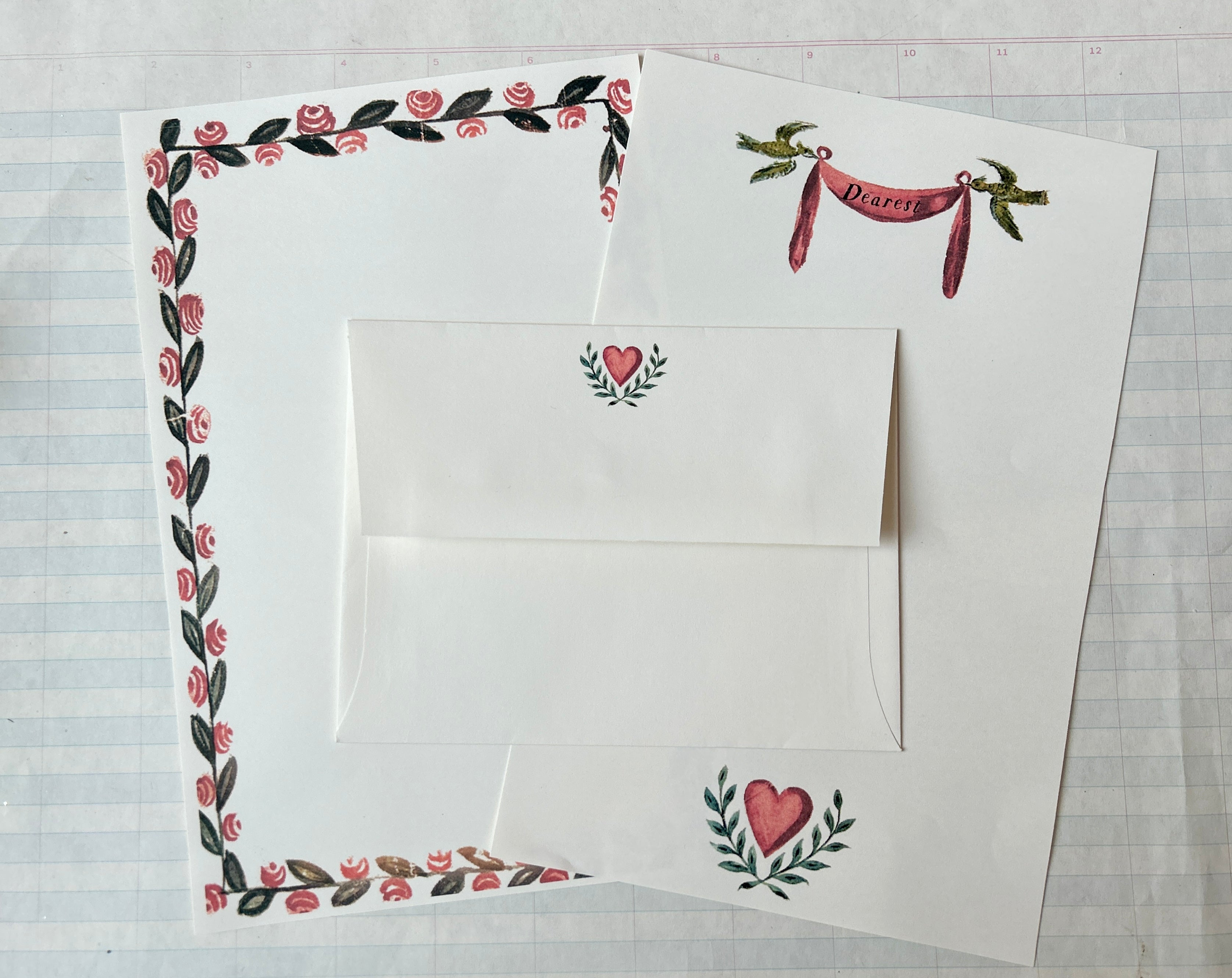 Folksy Love Letter Writing Set - PARCEL