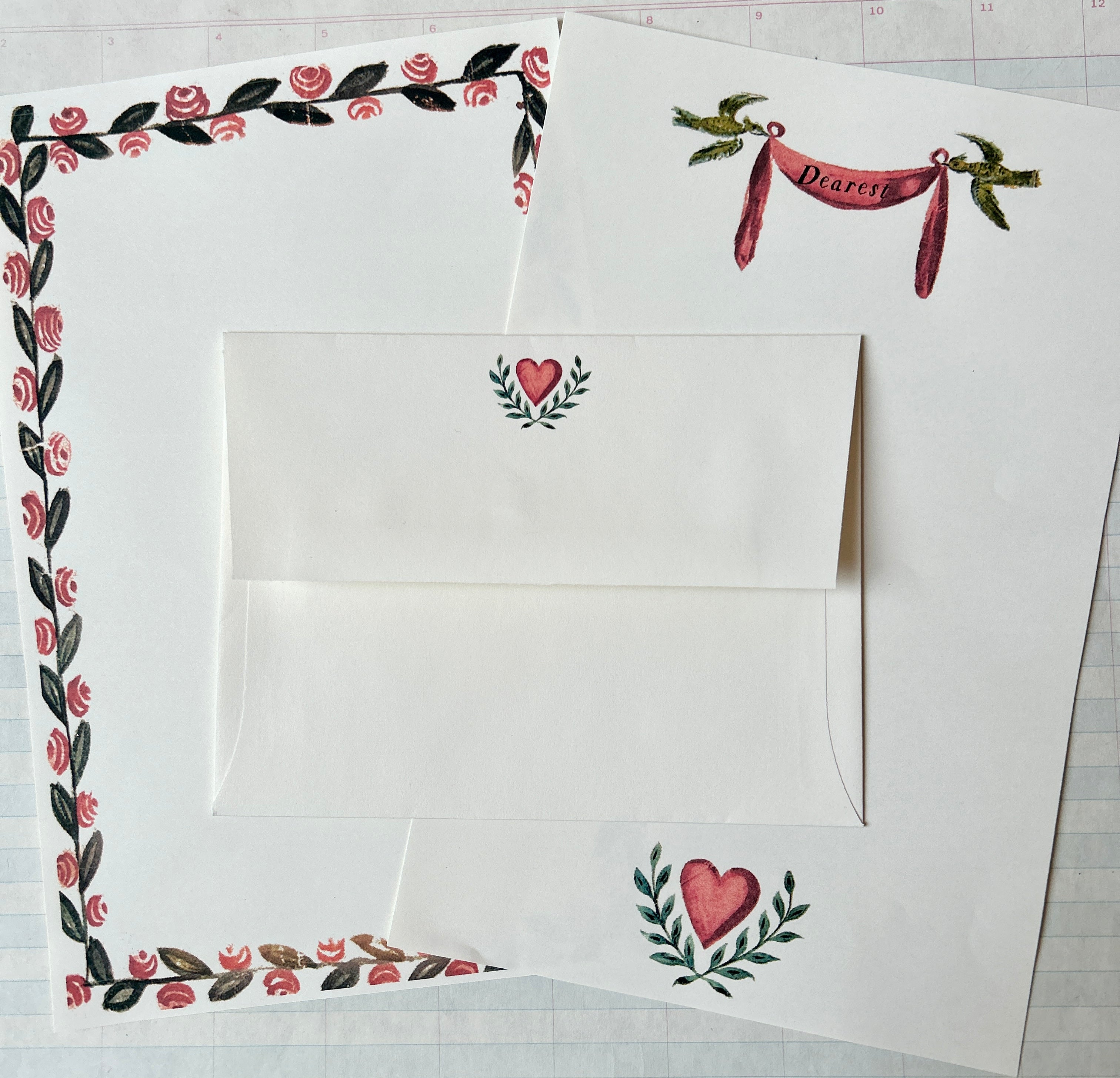 Folksy Love Letter Writing Set - PARCEL