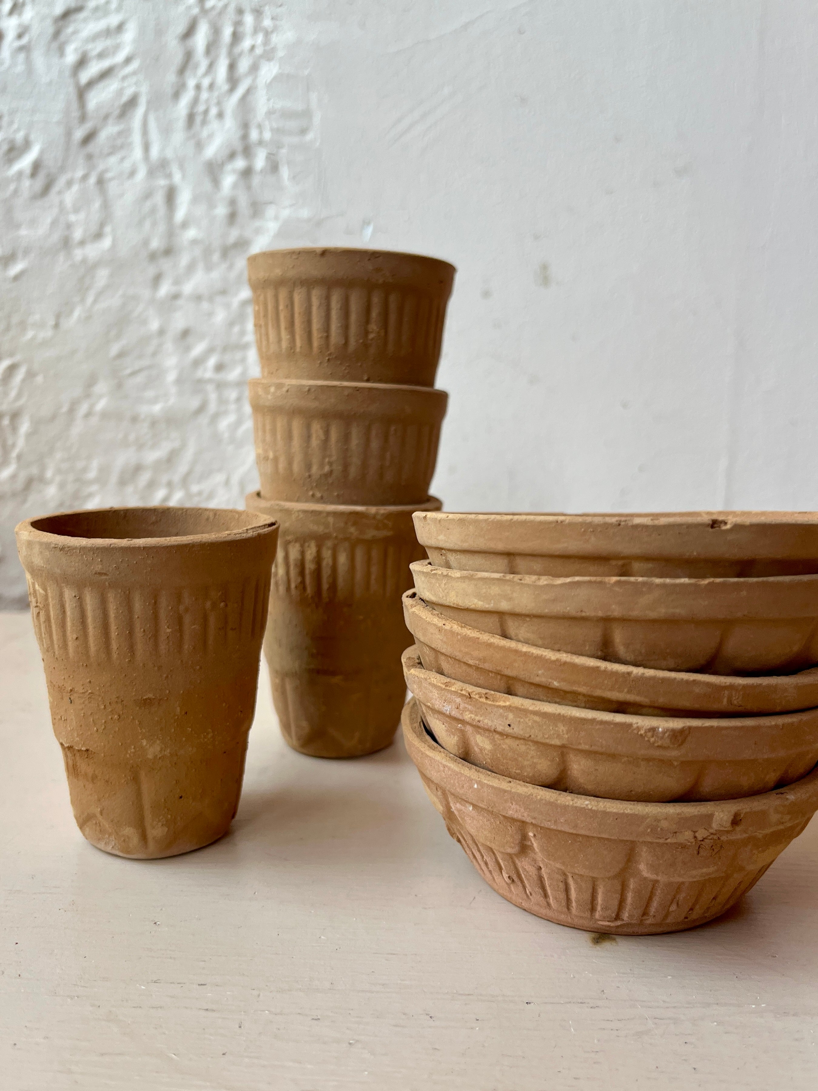 Terracotta Clay Pots and Saucers - PARCEL