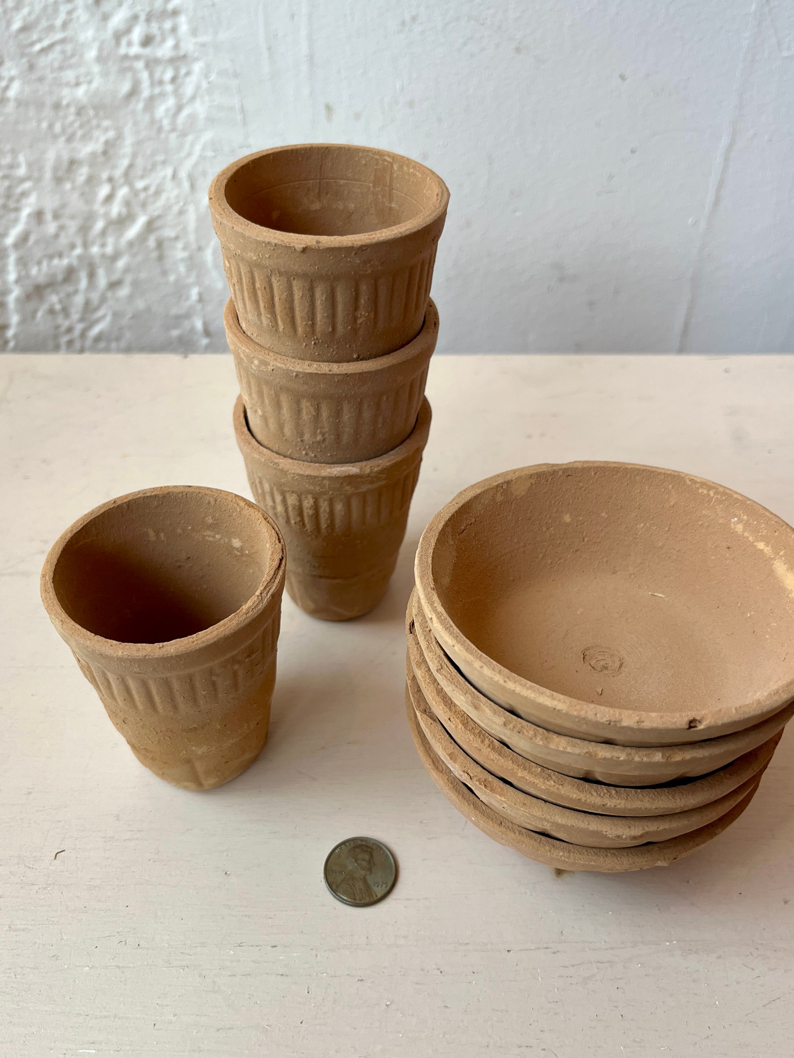 Terracotta Clay Pots and Saucers - PARCEL