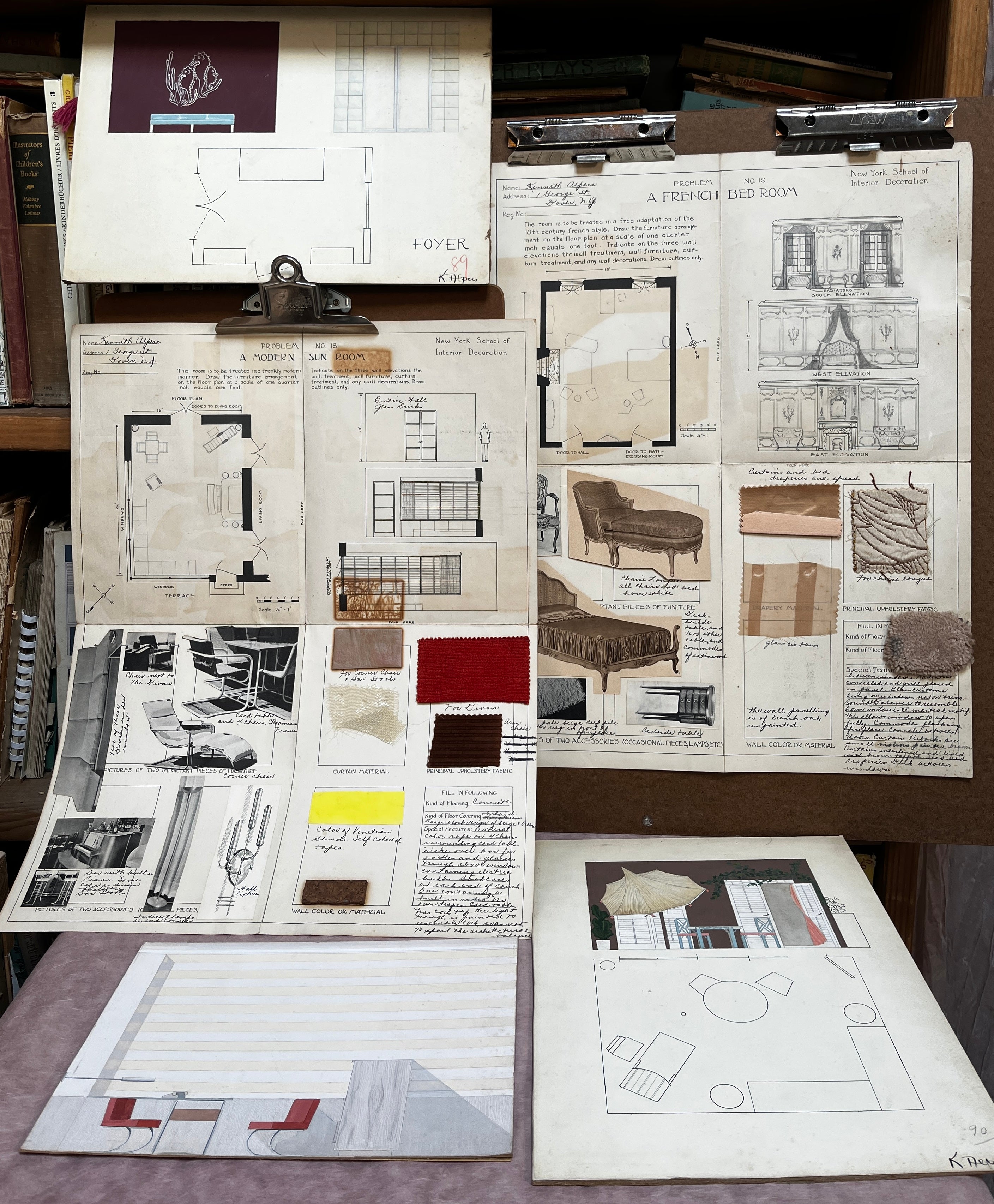 1930's Student Interior Design Project Boards - PARCEL