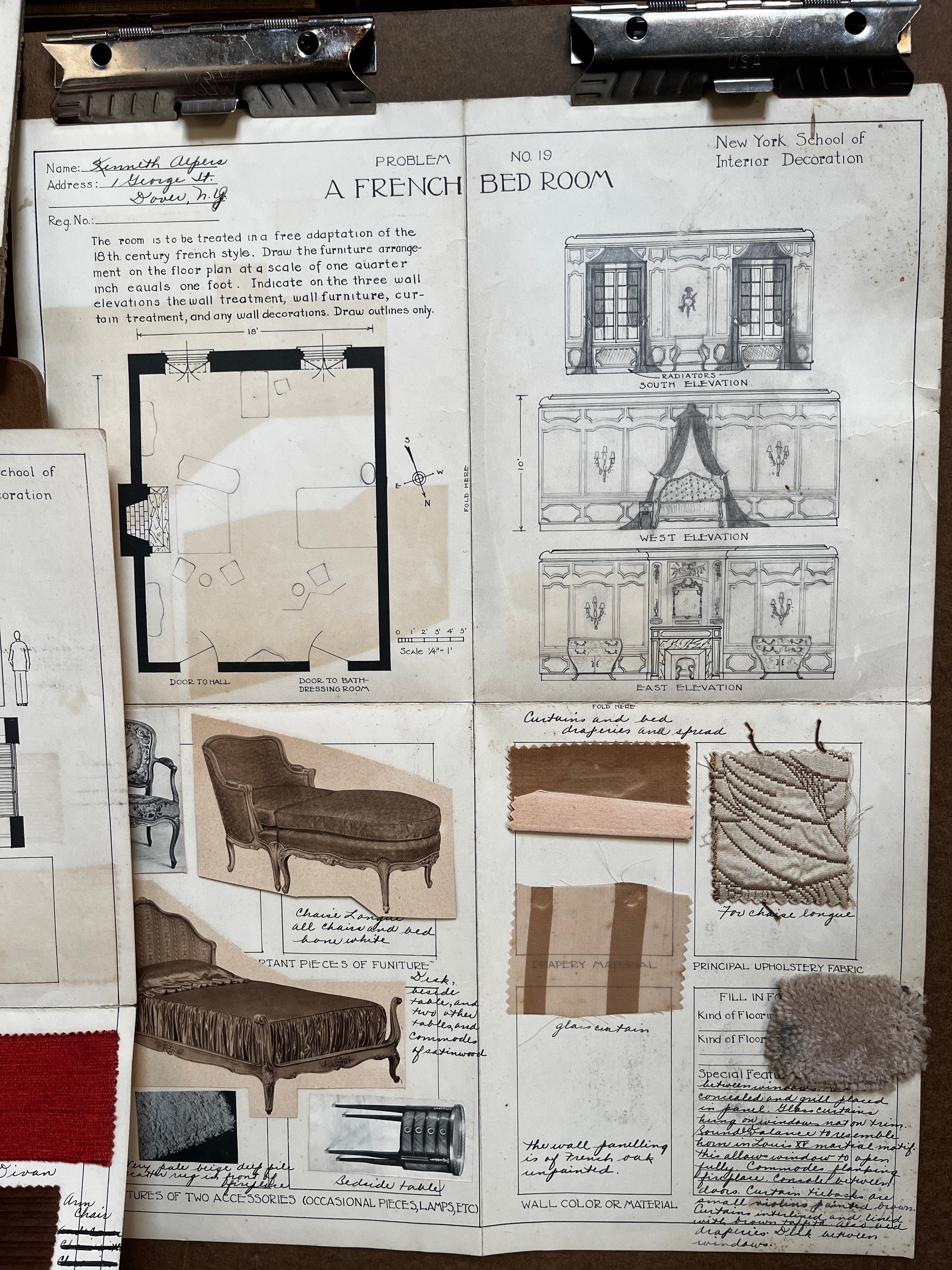 1930's Student Interior Design Project Boards - PARCEL