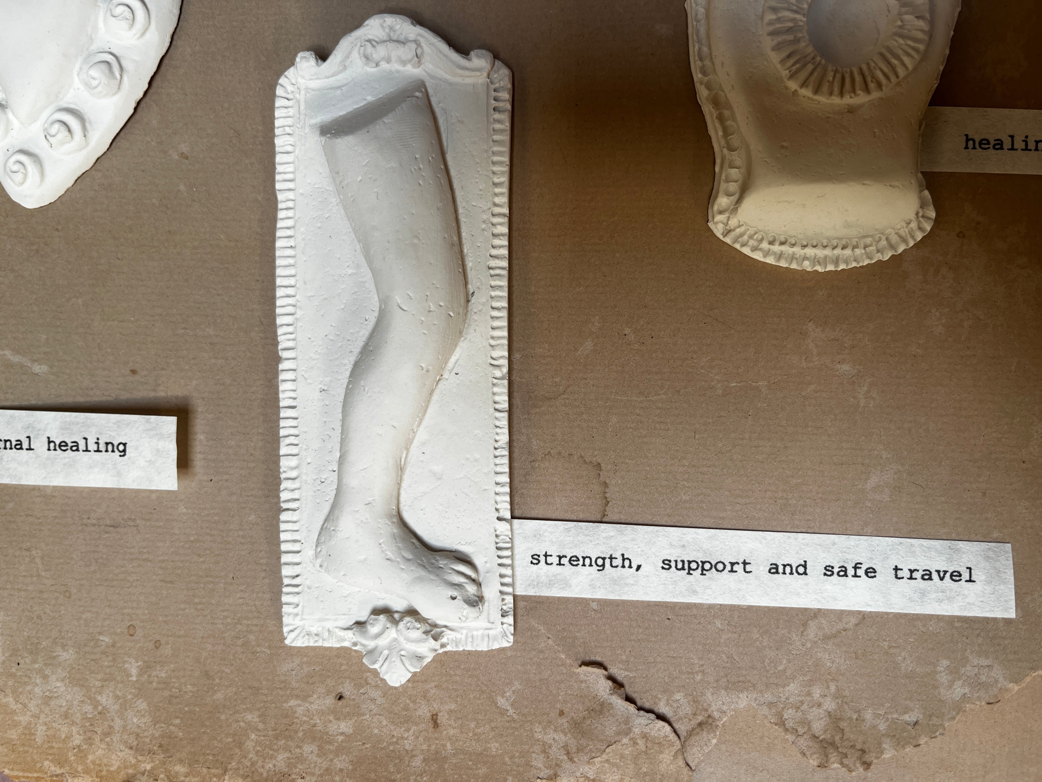 Plaster Milagros or Ex Voto Ornaments - PARCEL