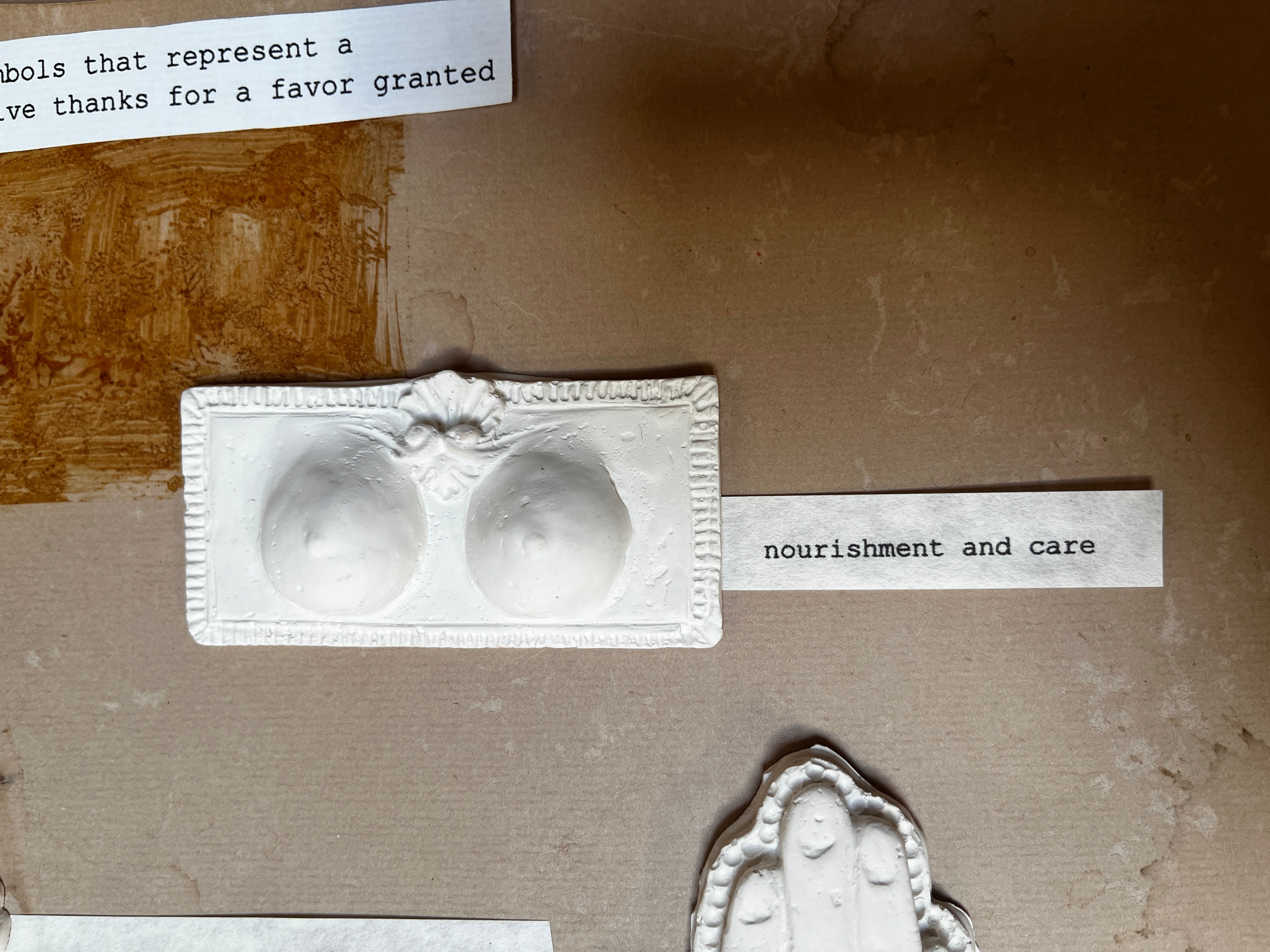 Plaster Milagros or Ex Voto Ornaments - PARCEL