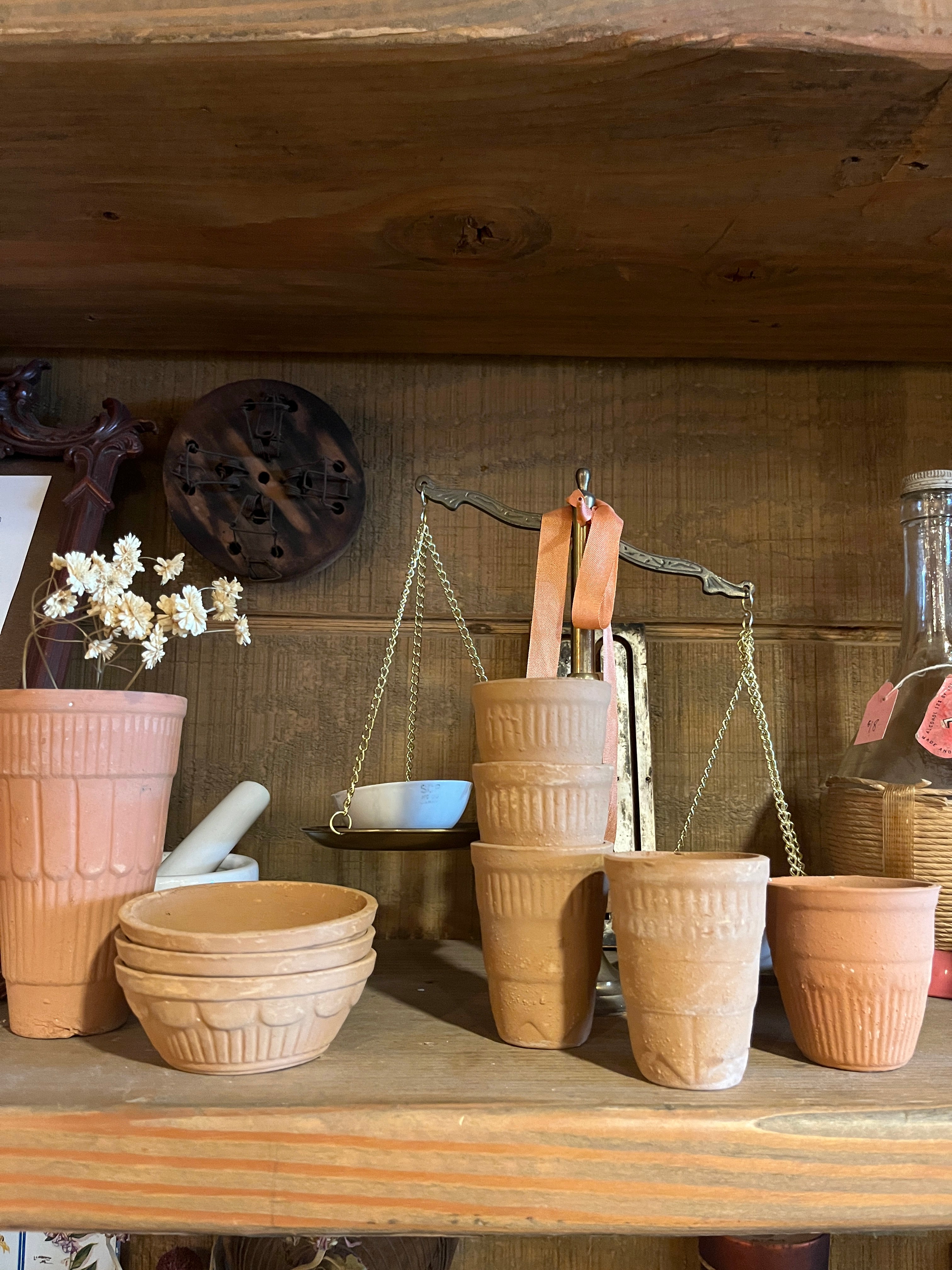 Terracotta Clay Pots and Saucers - PARCEL