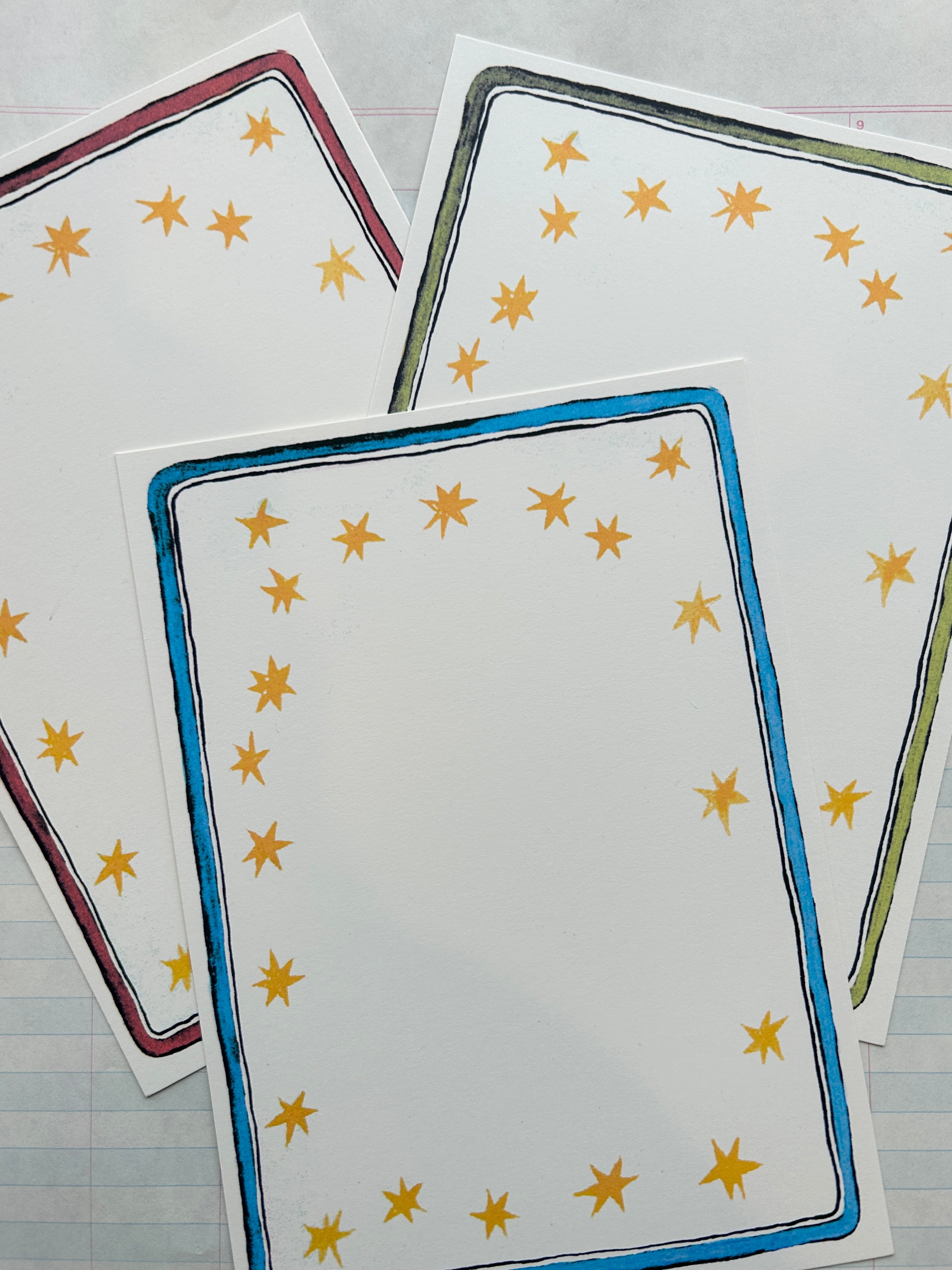 Star & Ribbon Frame Stationery Set - PARCEL