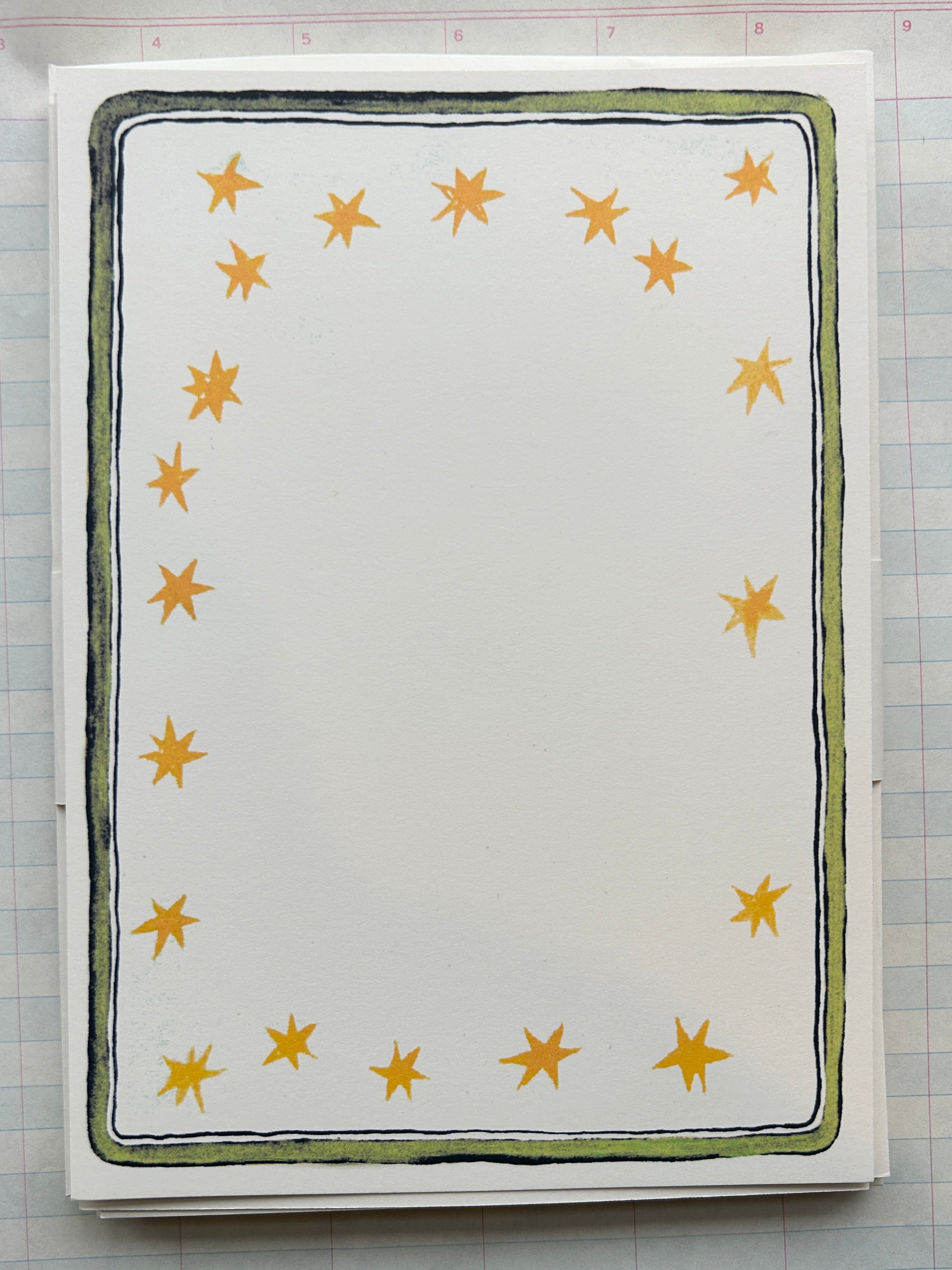 Star & Ribbon Frame Stationery Set - PARCEL