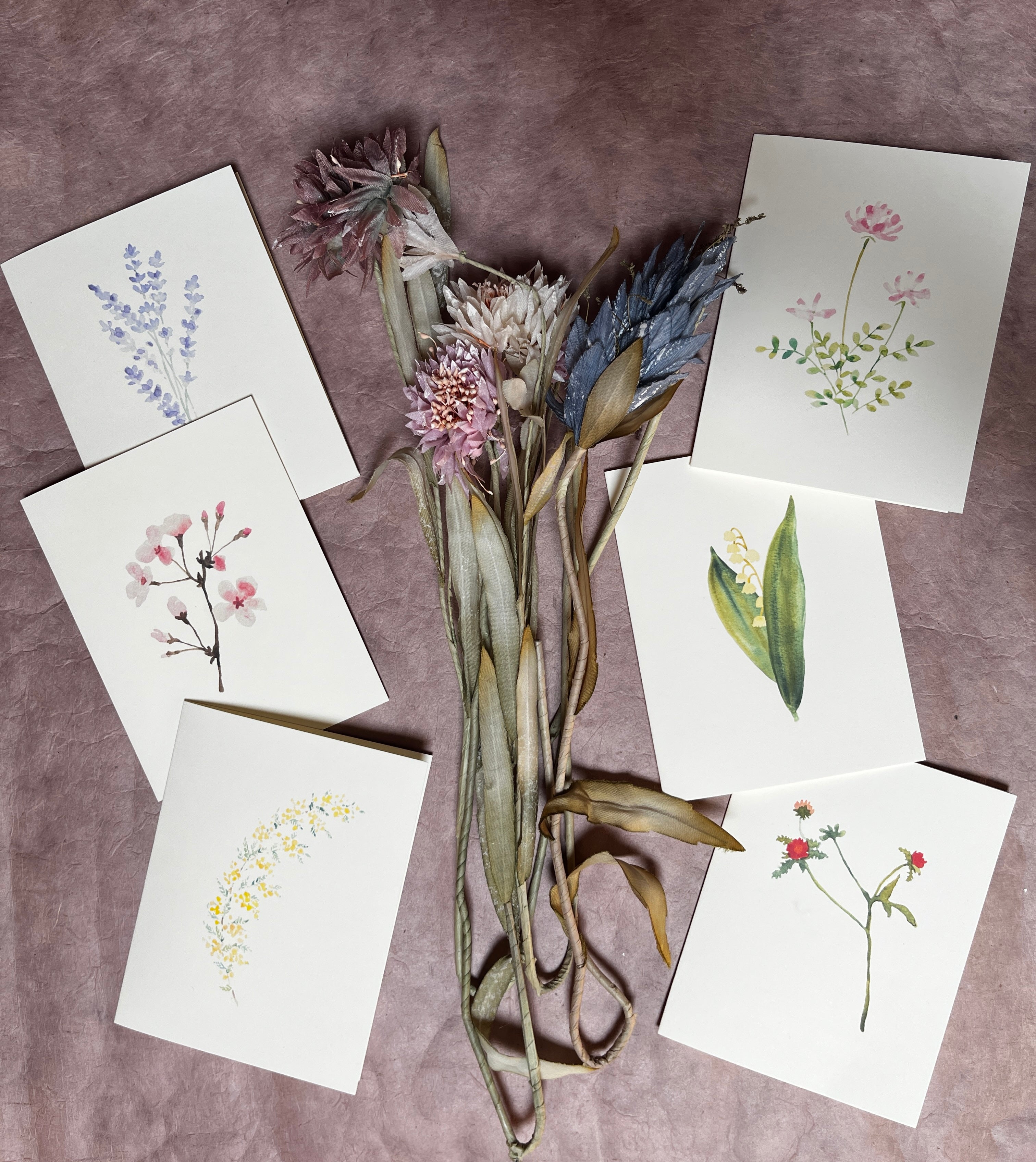 Watercolor Flower Notecards - PARCEL
