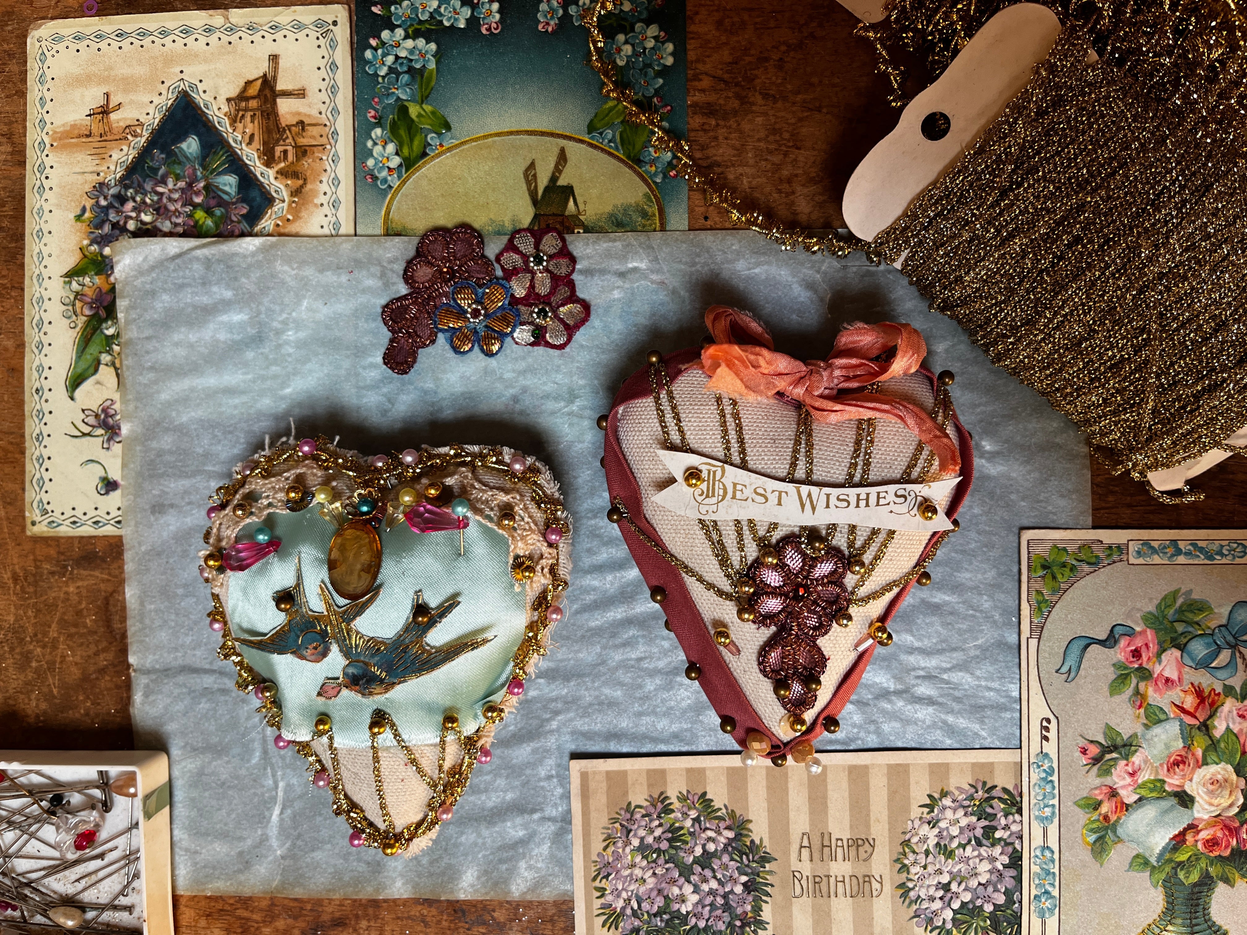 May Parcel Workshop: Pin-stuck Heart Cushions - PARCEL