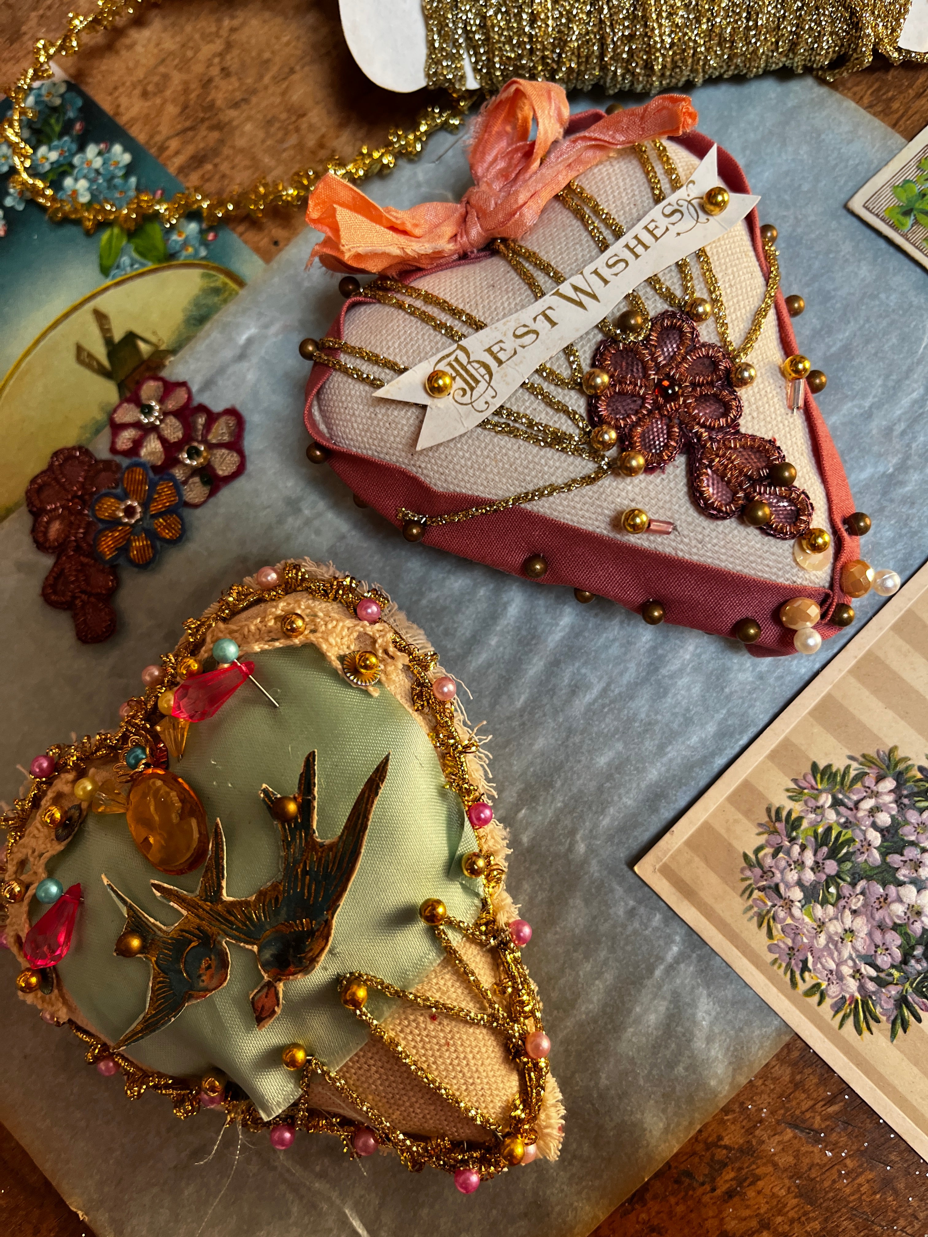 May Parcel Workshop: Pin-stuck Heart Cushions - PARCEL