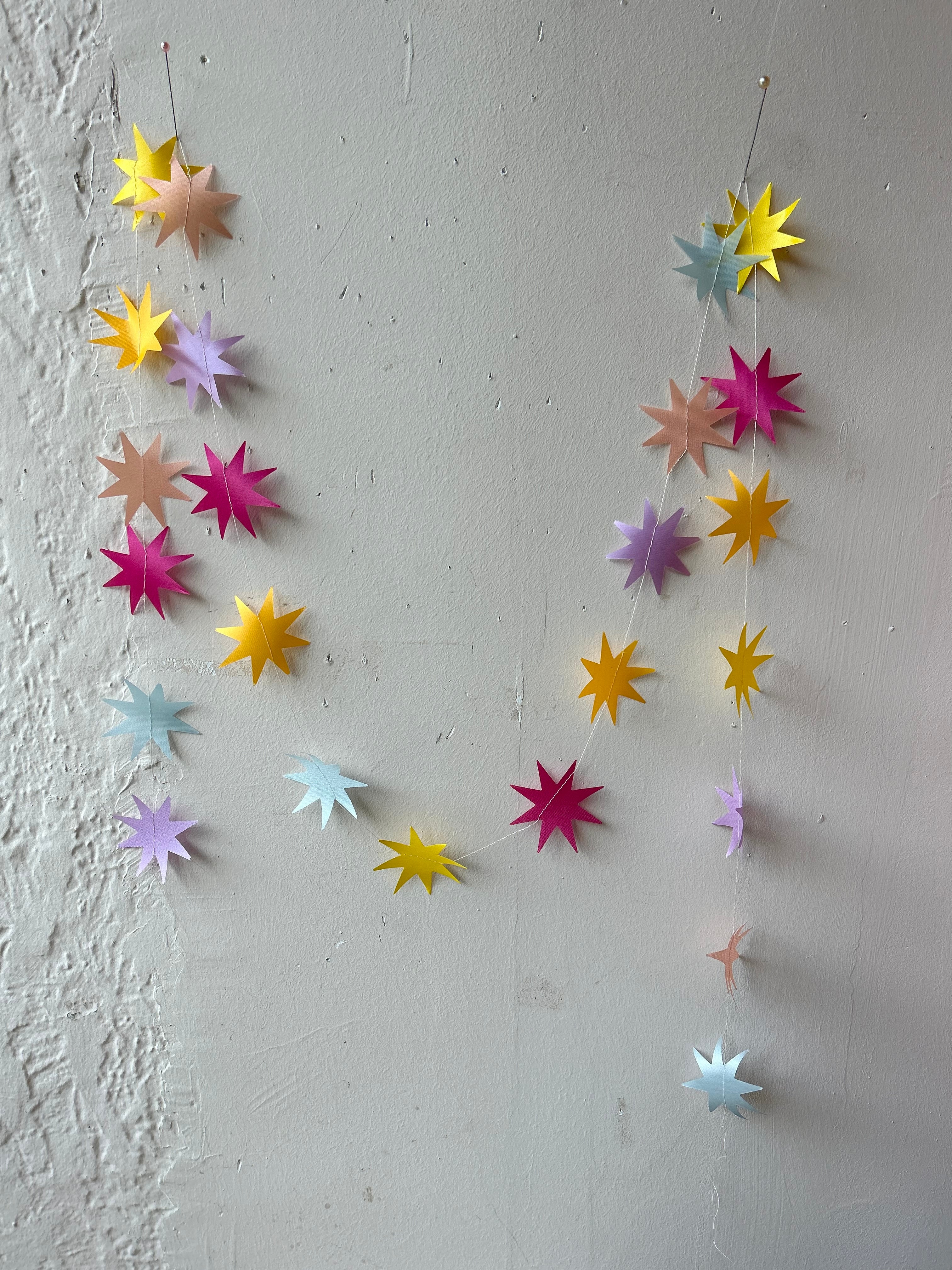 Stitched Starburst Garland - Fruity Colors - PARCEL