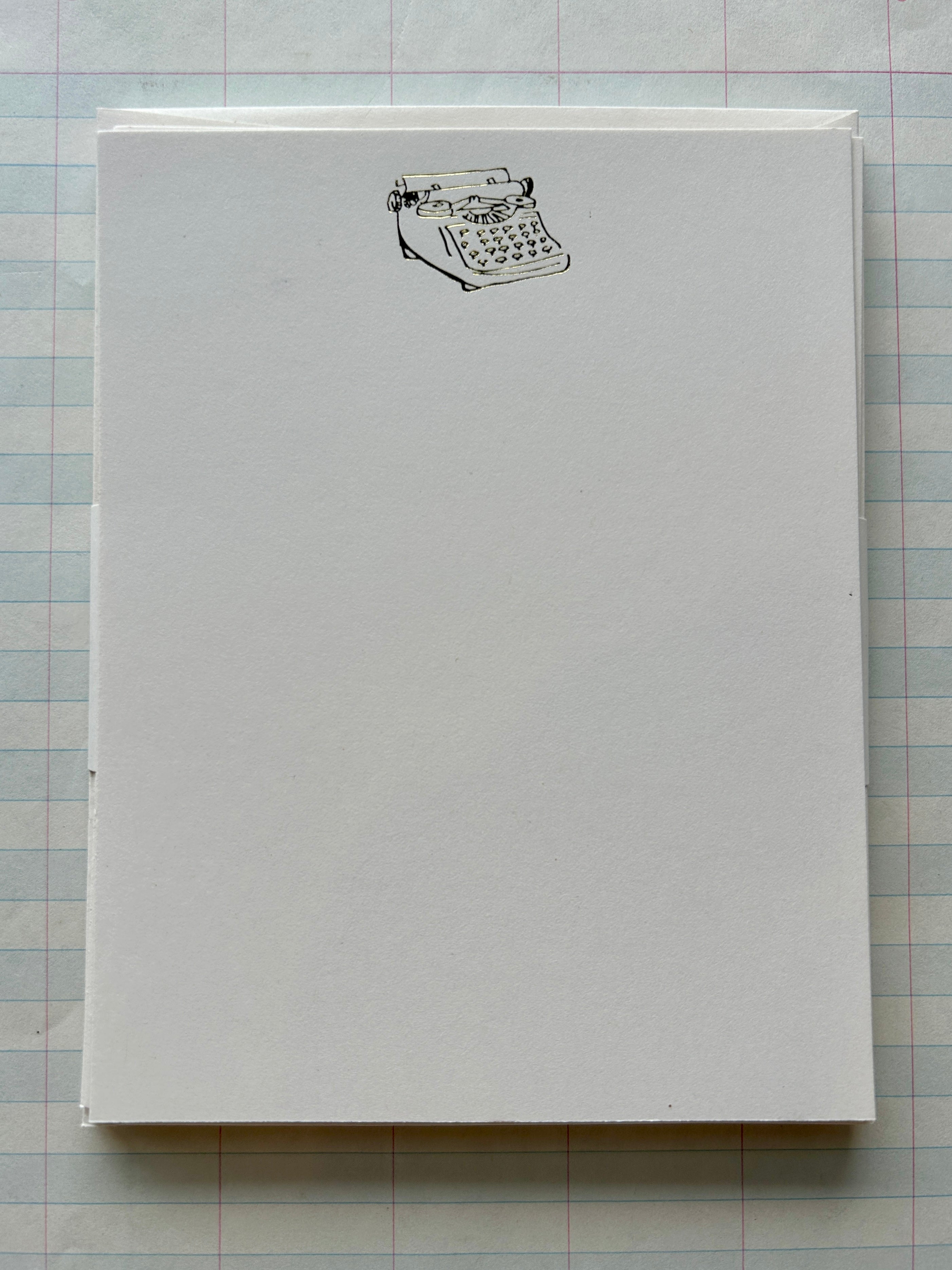 Typewriter Foil Pressed Stationery - PARCEL