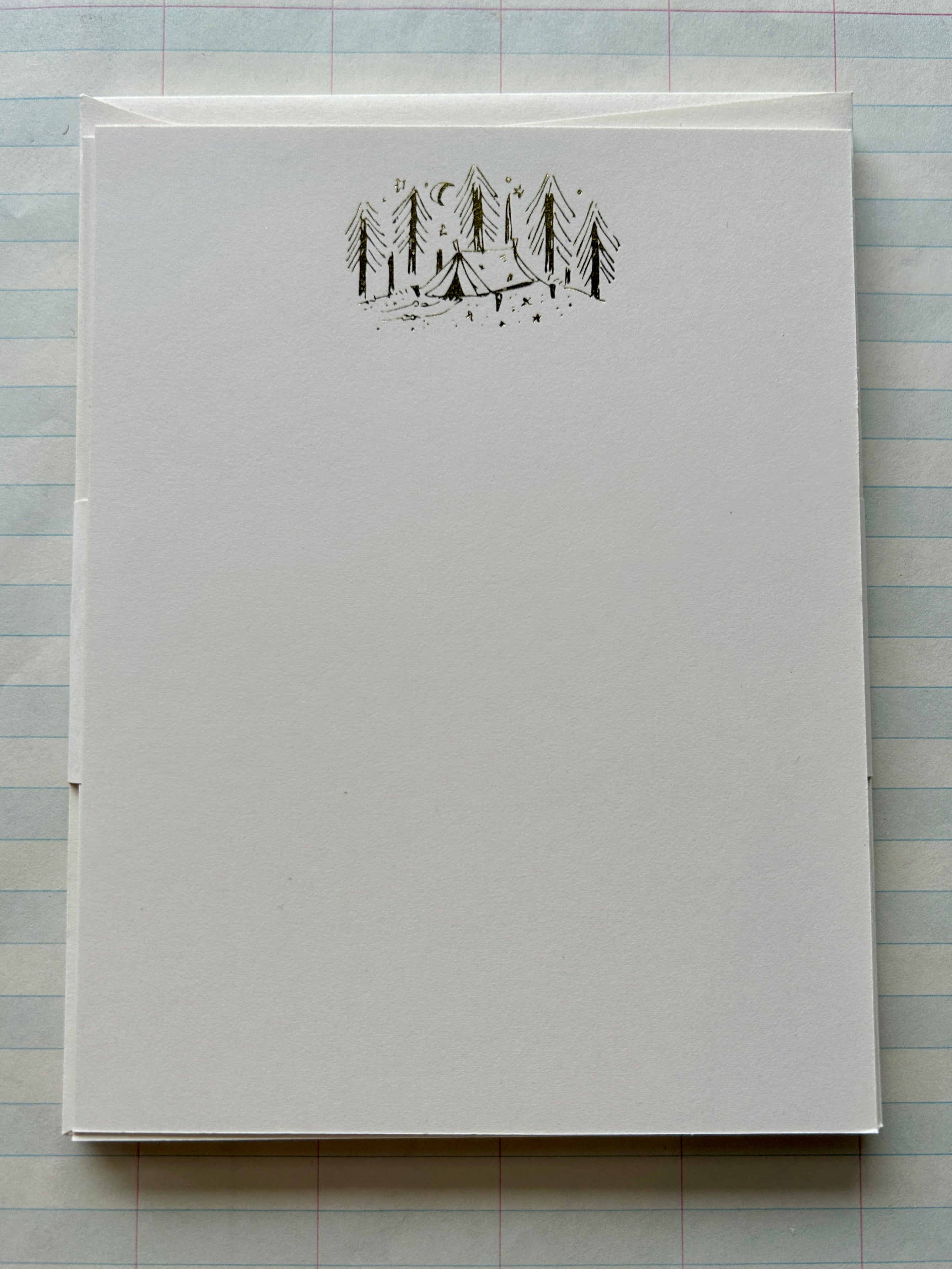 Camping Scene Foil Pressed Stationery - PARCEL