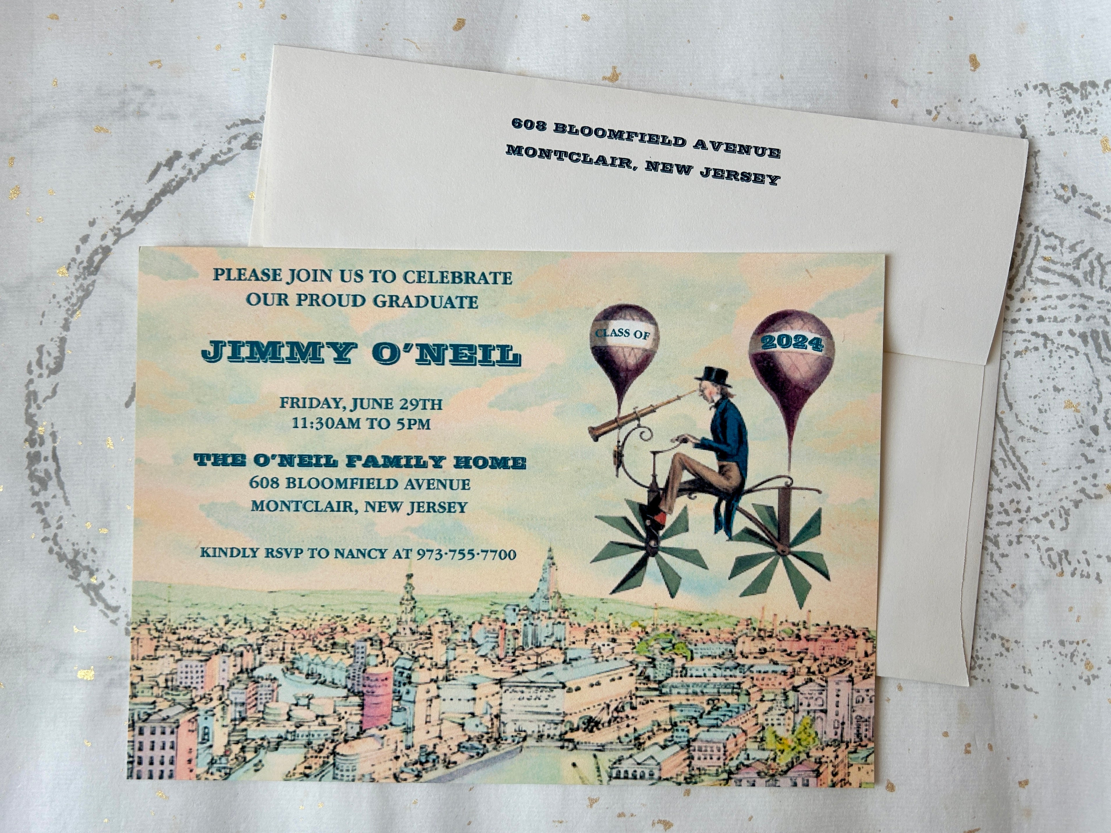 Up and Away Customizable Graduation Invitation - PARCEL