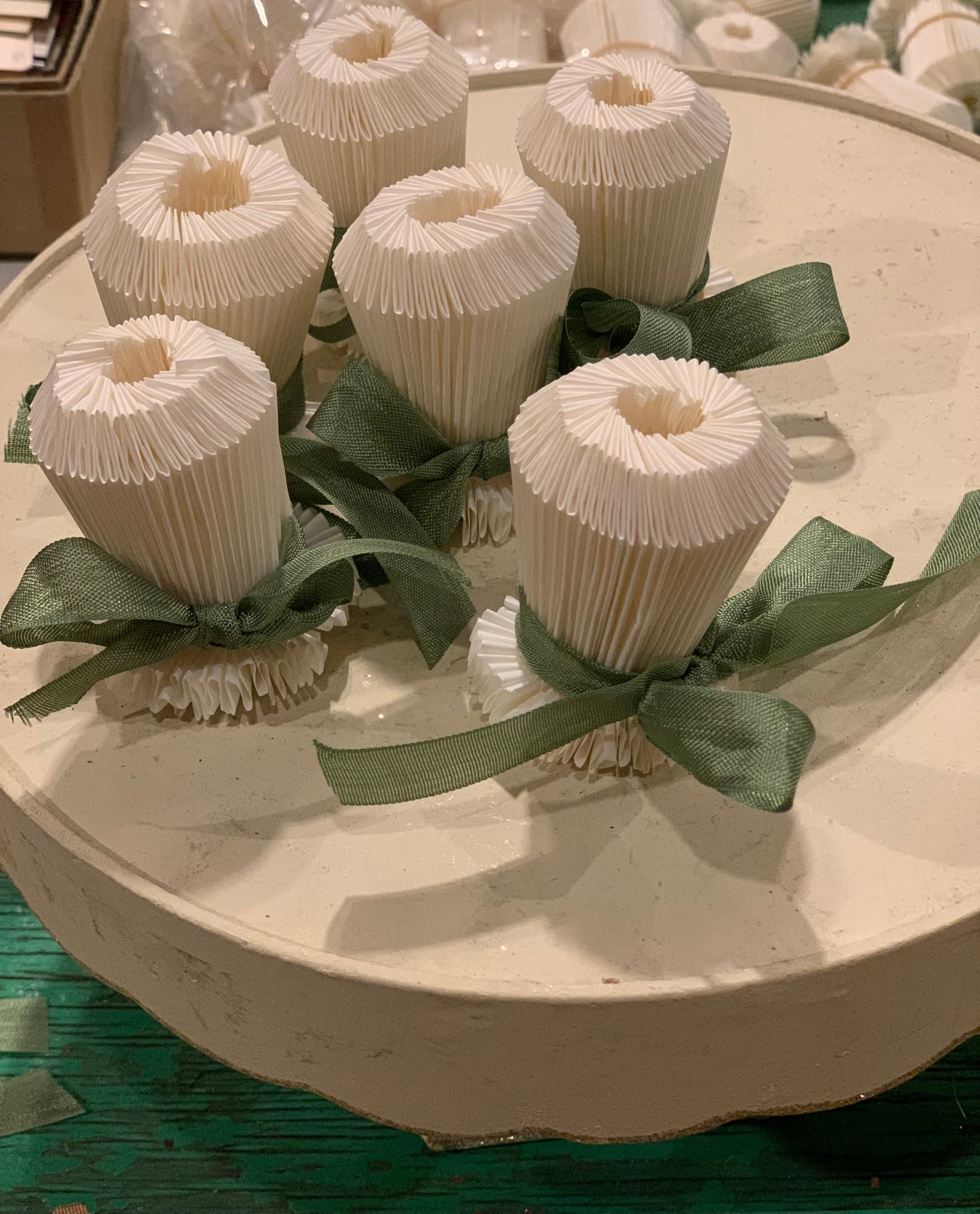 Pleated Paper Miniature Collars/Cuffs/Candle Drippers - PARCEL