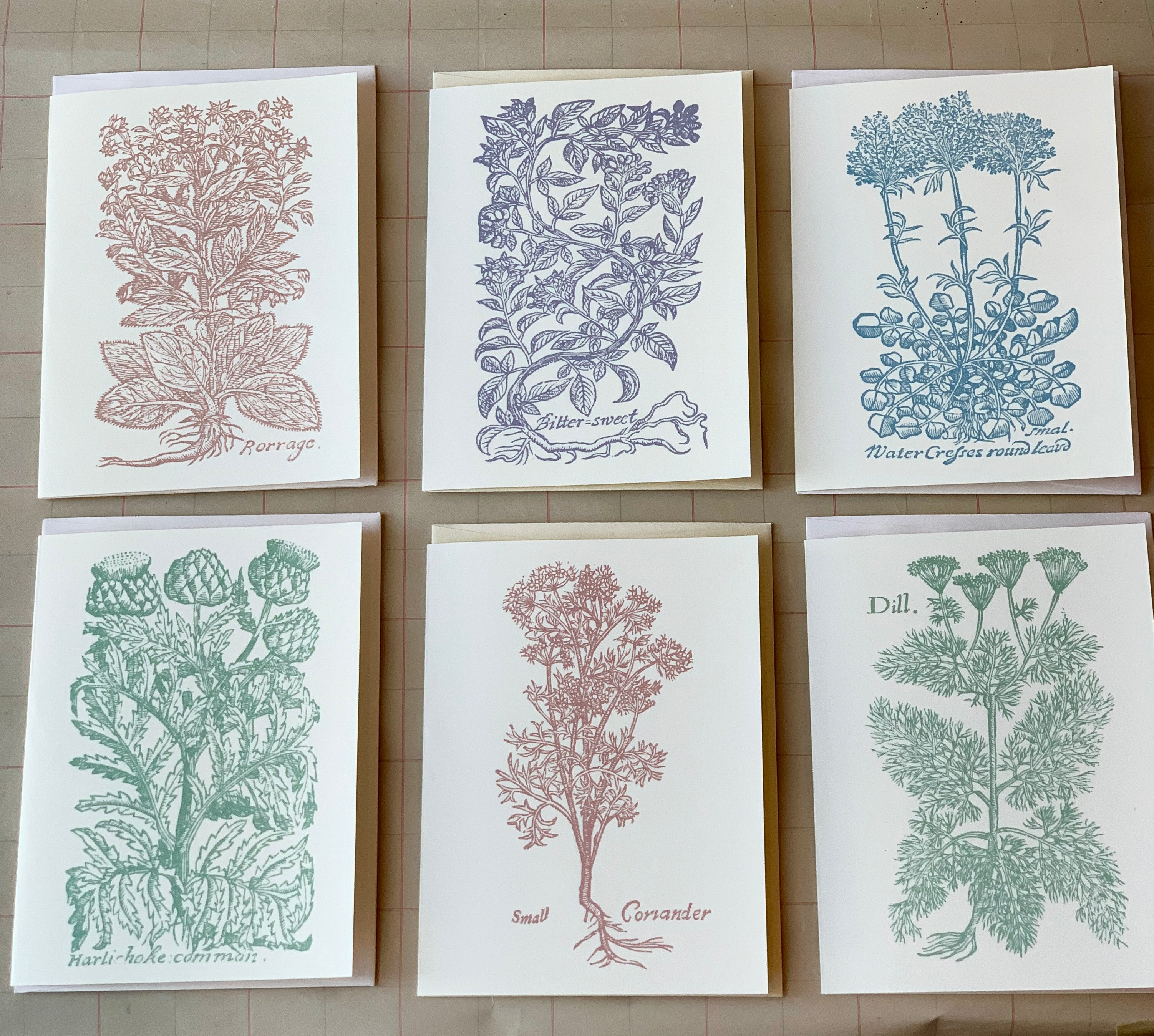 Ancient Flowering Herb Notecard Set - PARCEL