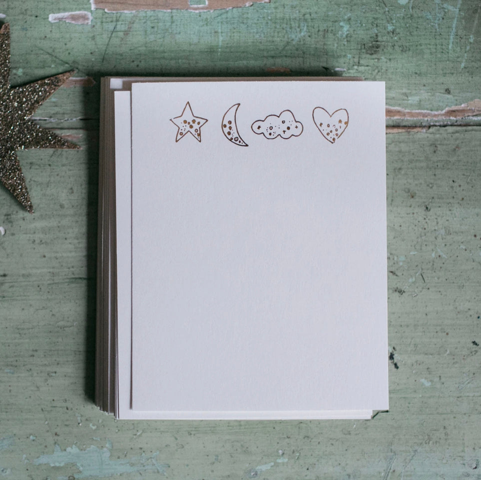 Confetti Shapes Foil Pressed Notecards - PARCEL