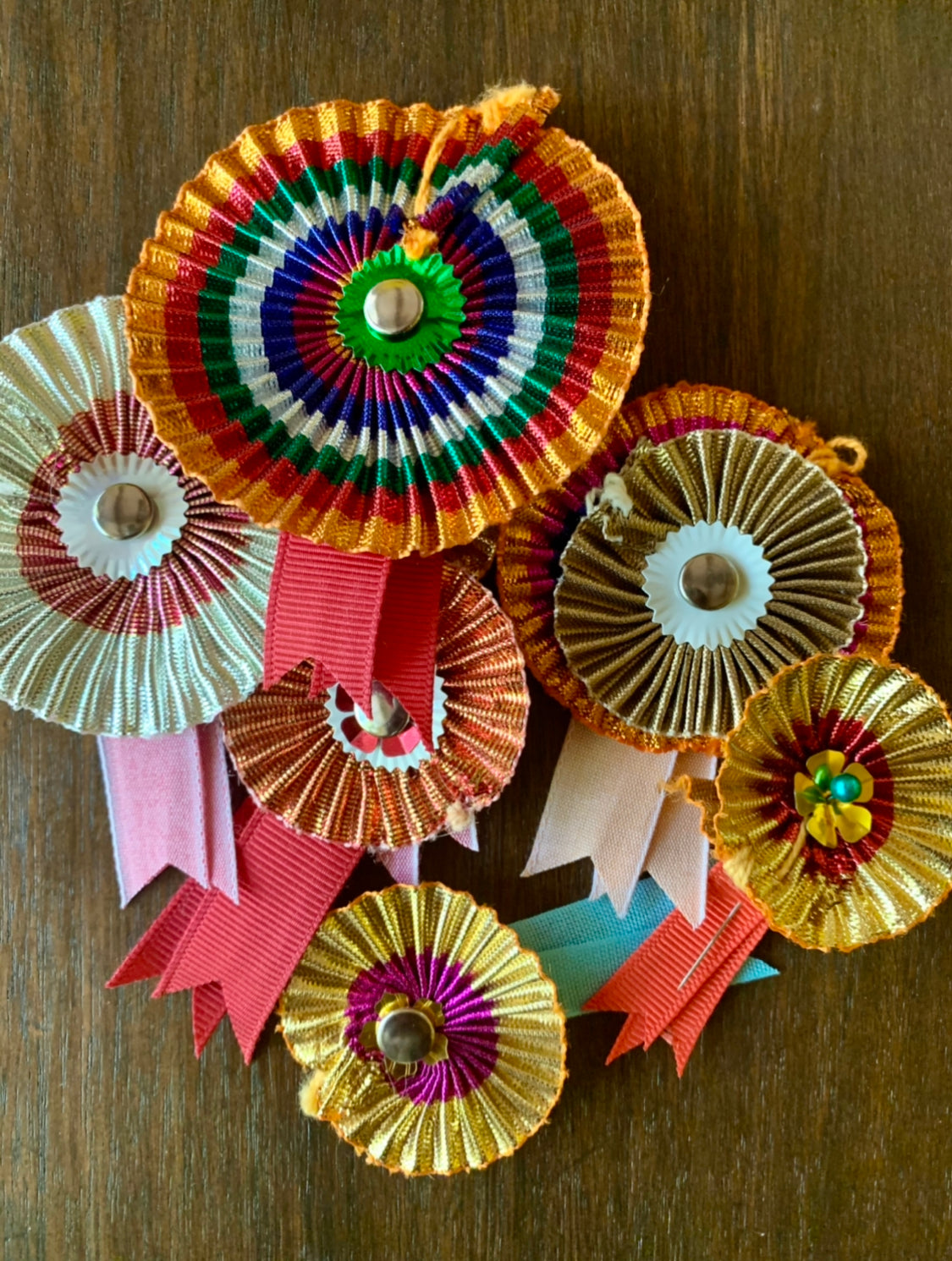 Ribbon Rosette Commemorative Badge Ornaments - PARCEL
