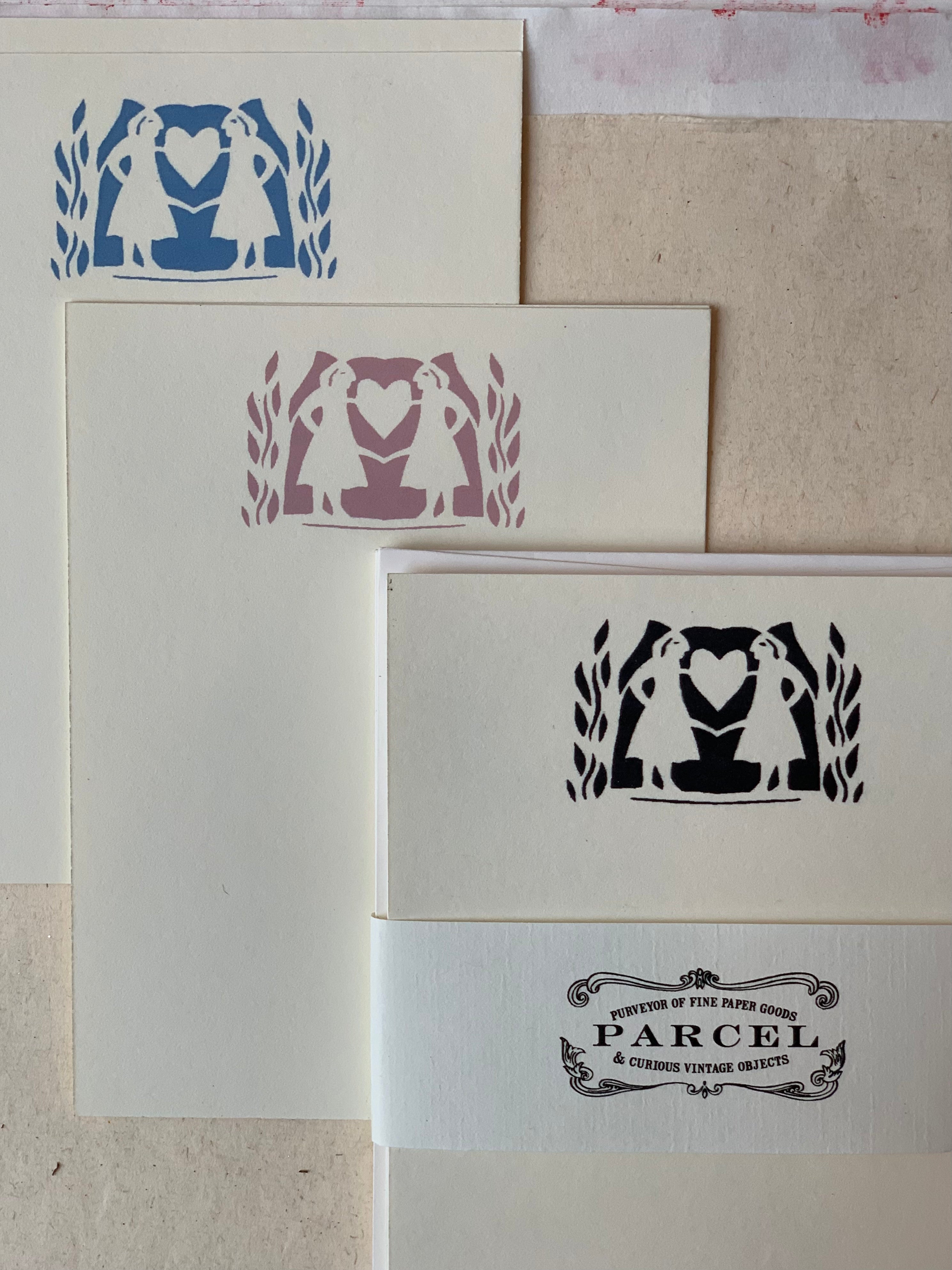 Papercut Ladies Sharing Heart Notecards - PARCEL
