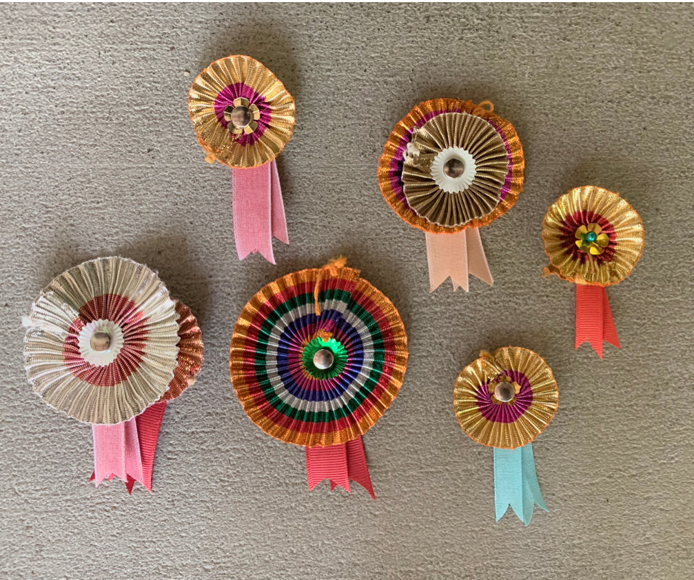 Ribbon Rosette Commemorative Badge Ornaments - PARCEL