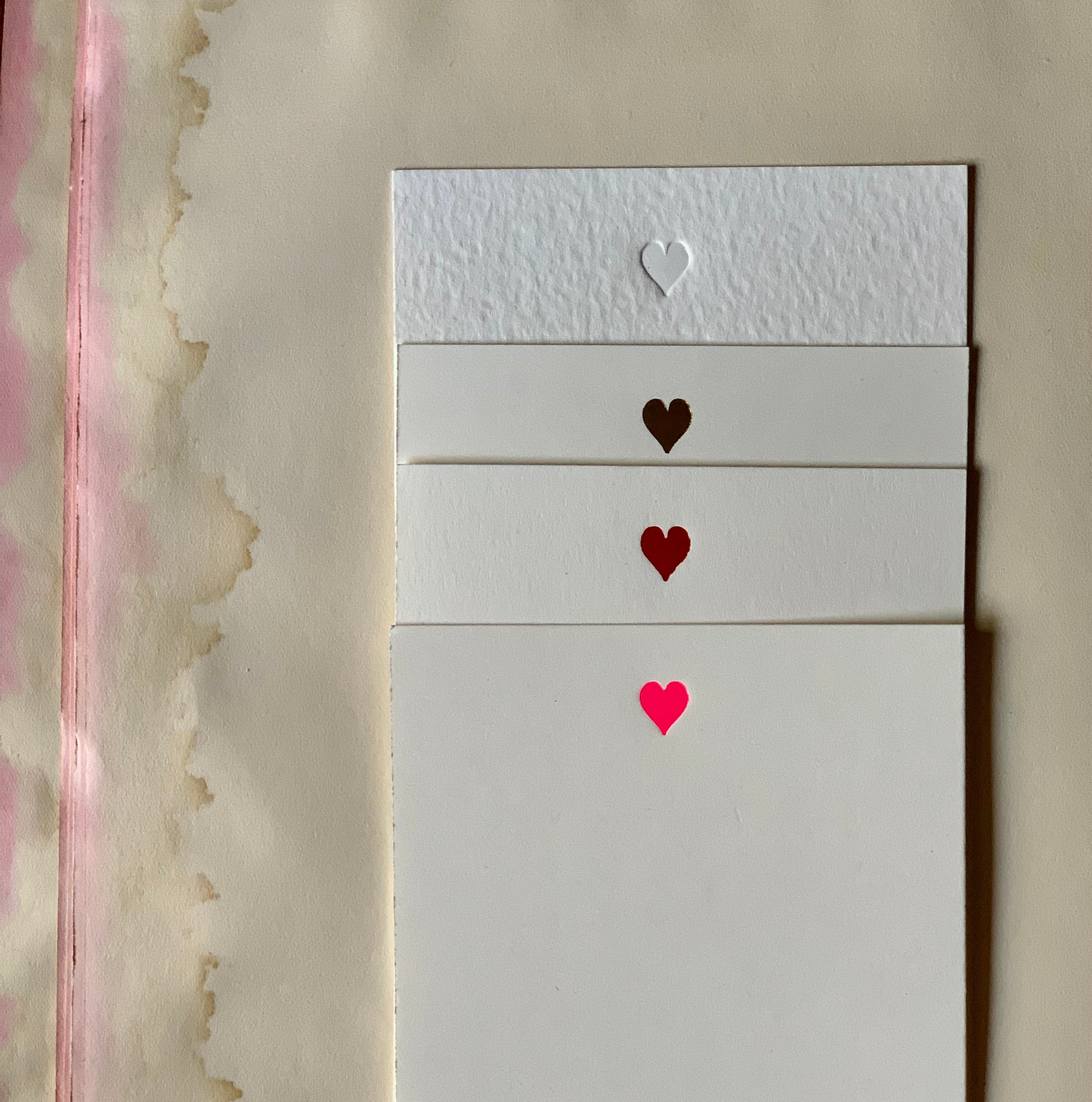 Tiny Heart Foil-pressed Notecards - PARCEL