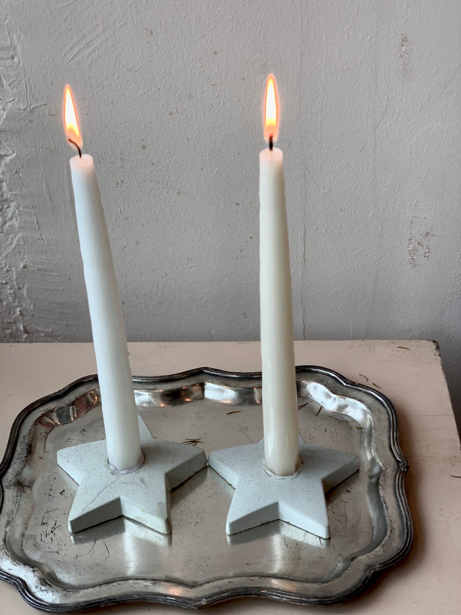 Concrete Star Candleholders - PARCEL