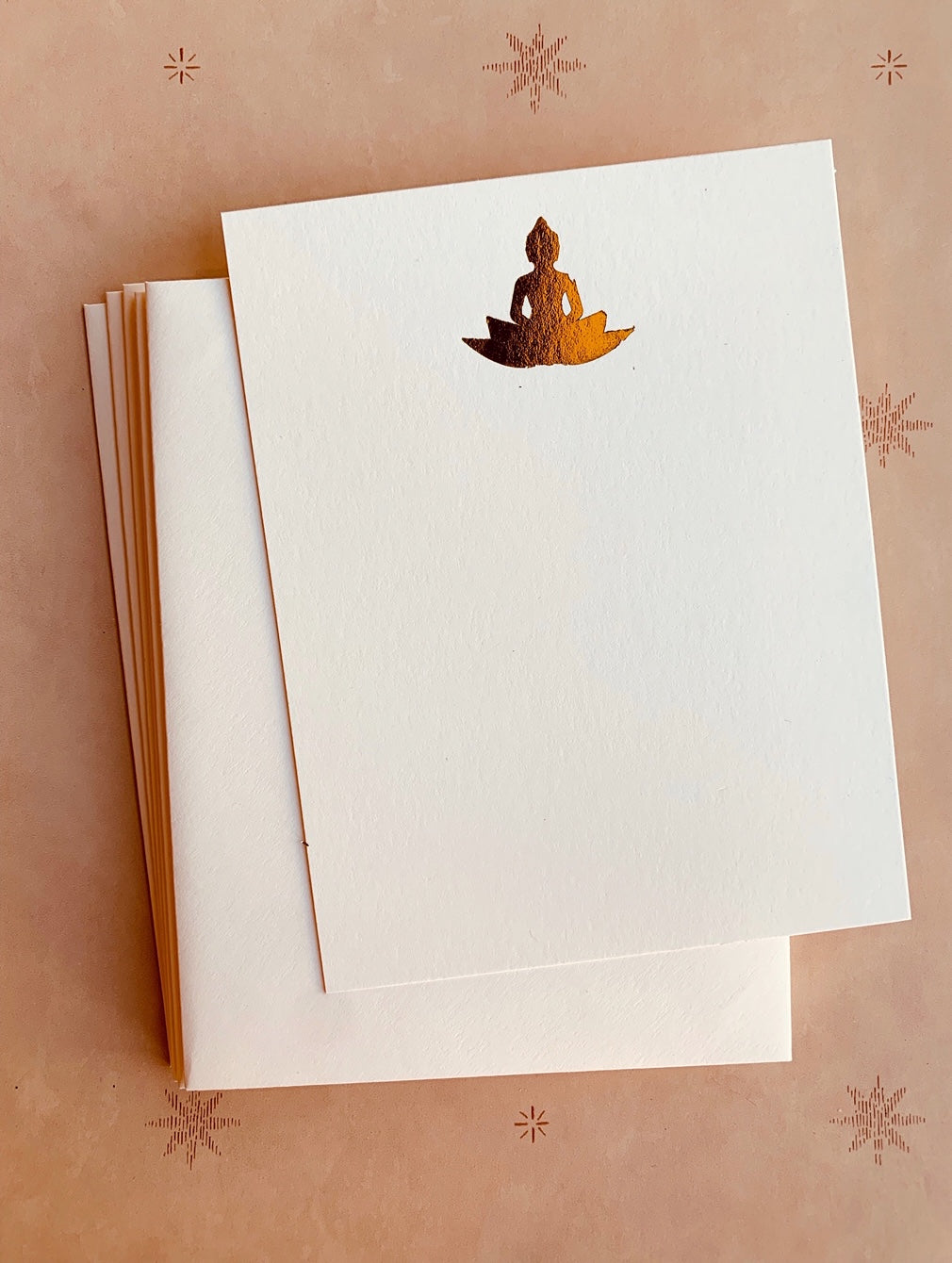 Buddha on Lotus Foil-pressed Notecards - PARCEL