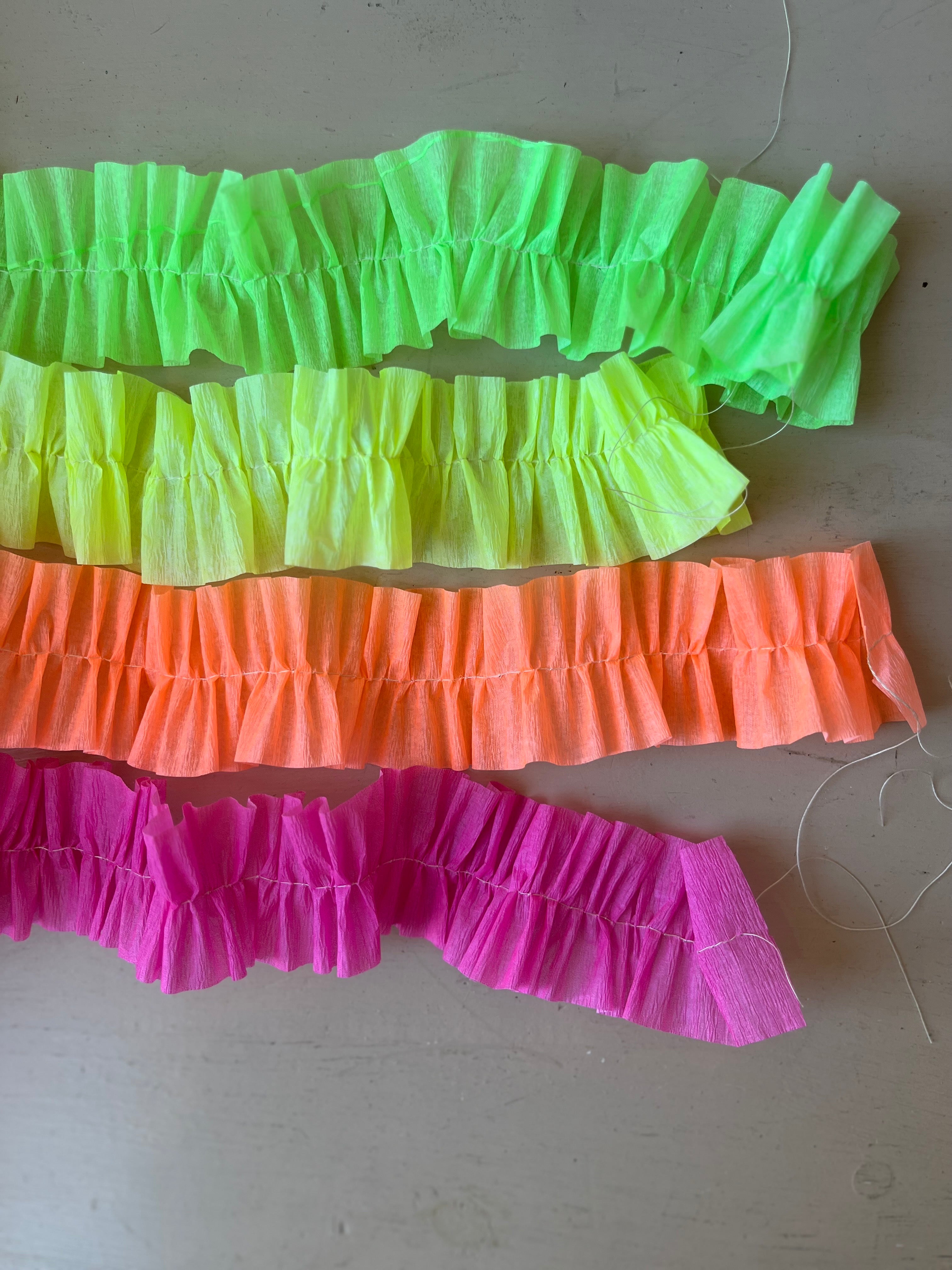 Sherbet Ruffled Stitched Garland - PARCEL