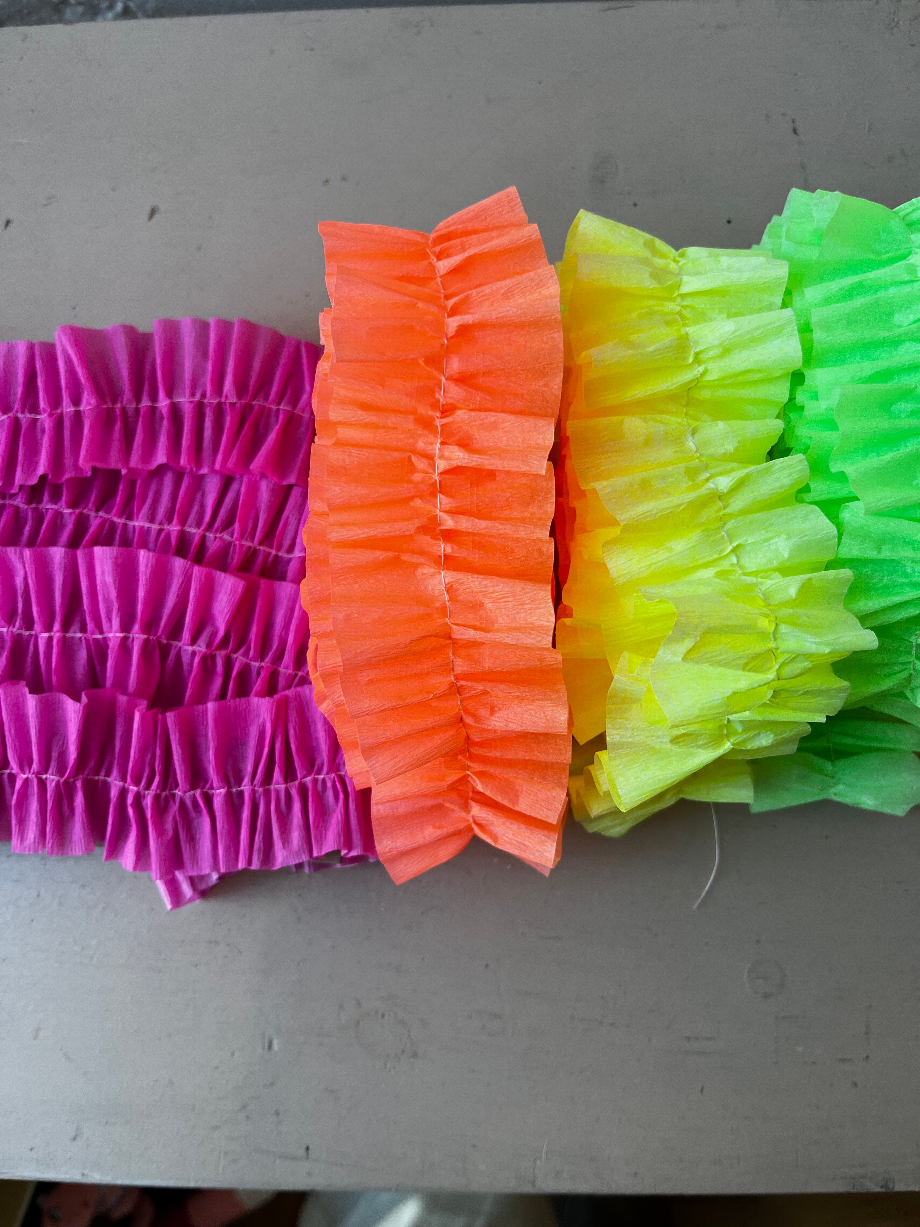 Sherbet Ruffled Stitched Garland - PARCEL