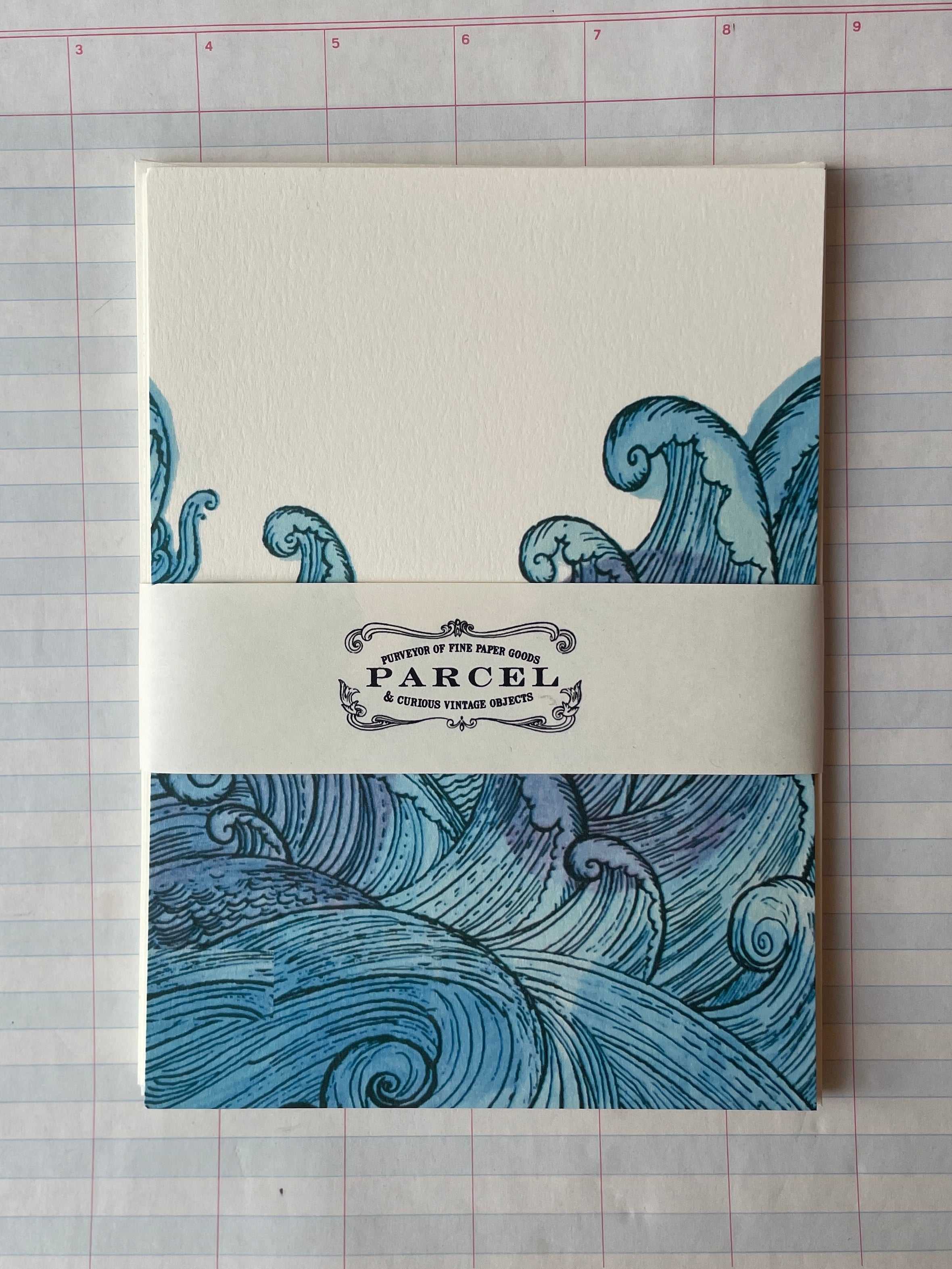 Waves Printed Notecard Set - PARCEL