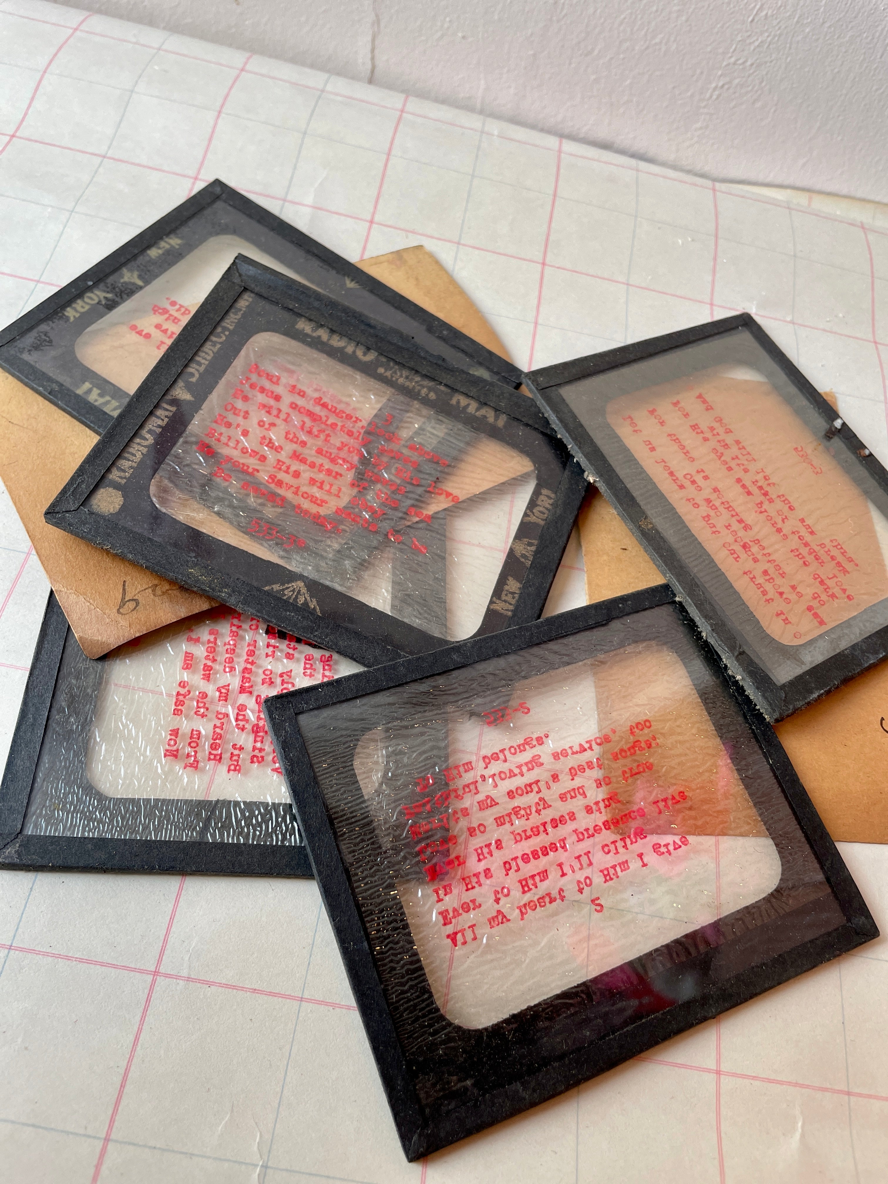Vintage Glass Projection Slides - PARCEL