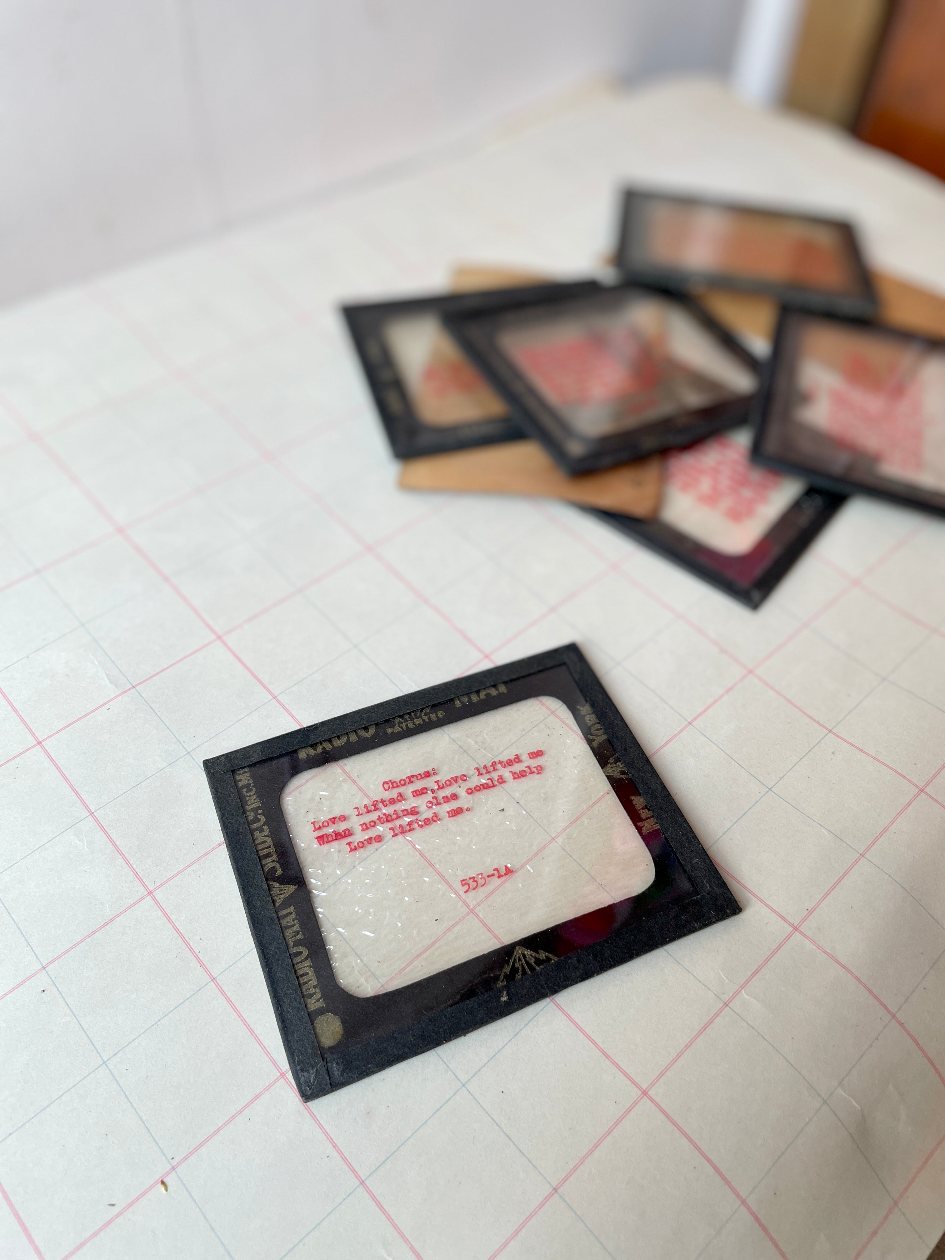 Vintage Glass Projection Slides - PARCEL