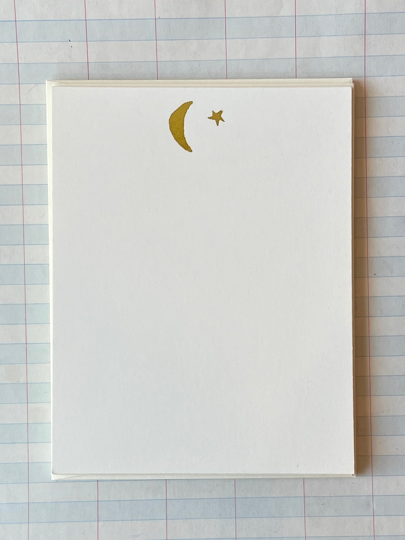 Crescent Moon and Star Foil Pressed Stationery - PARCEL