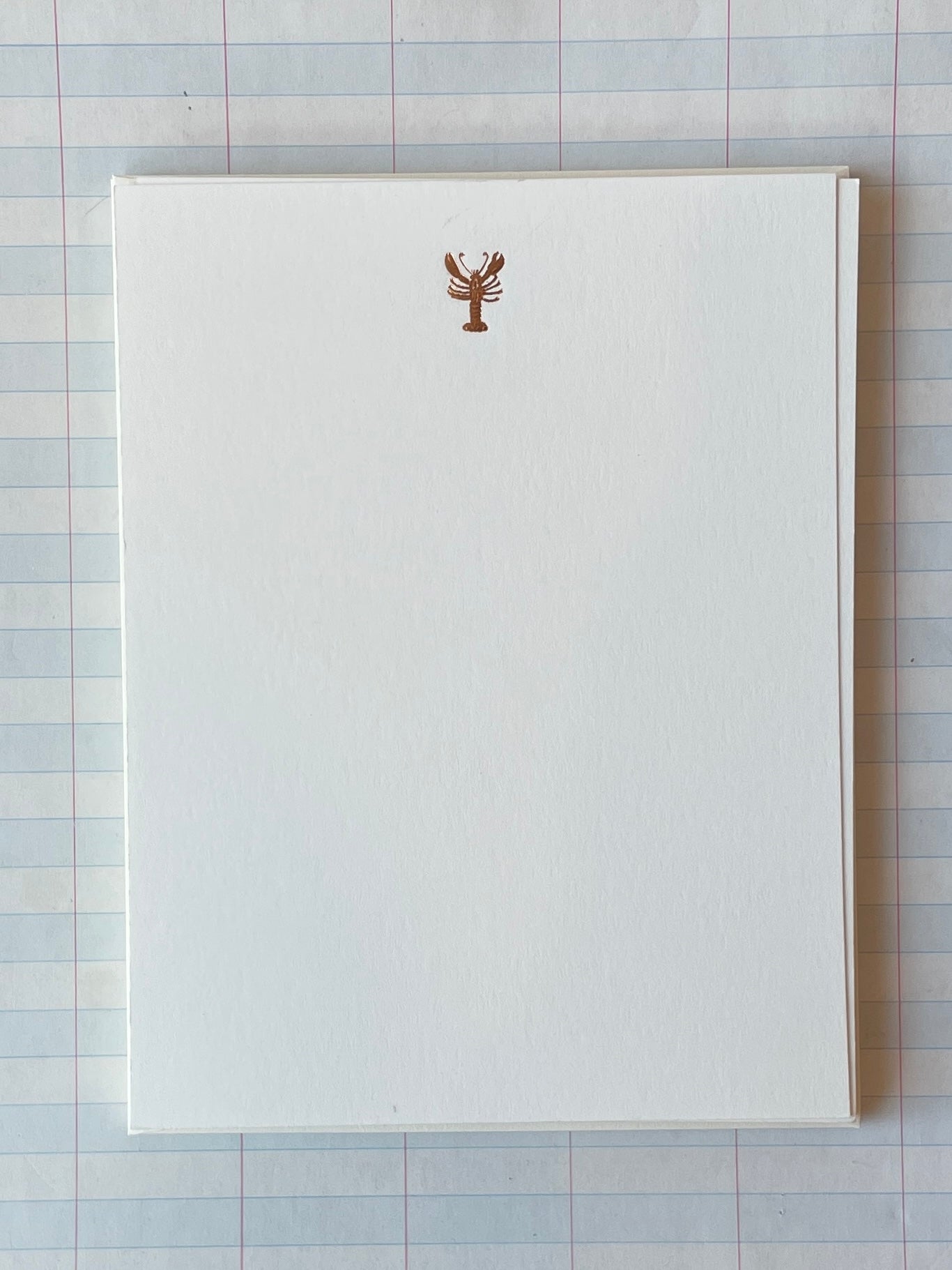 Tiny Lobster Foil-pressed Notecards - PARCEL