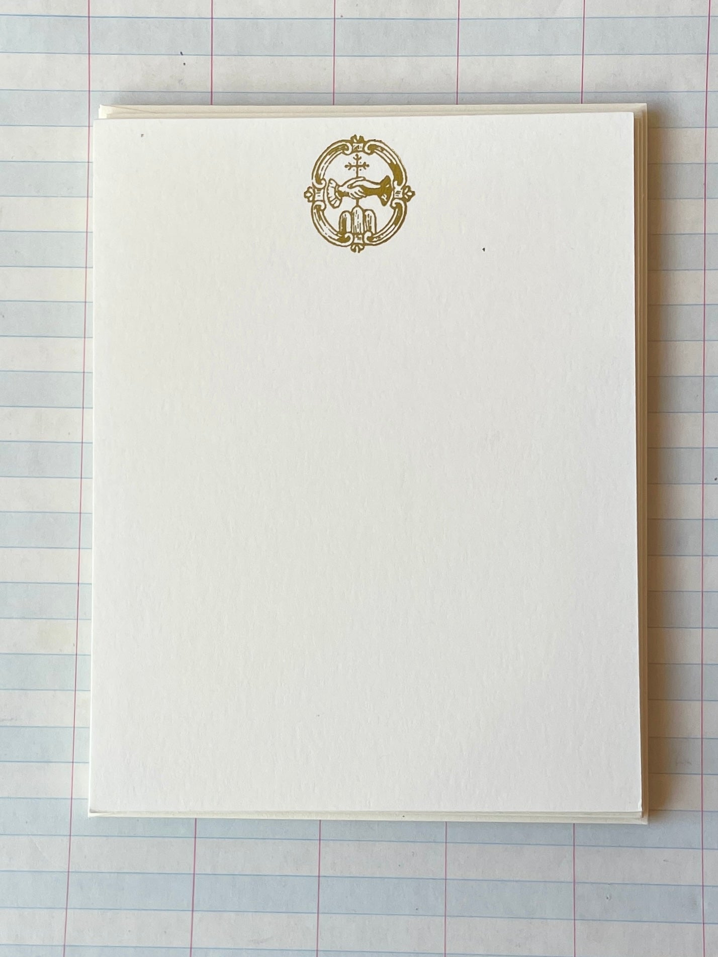 Shaking Hands Crest Foil Pressed Stationery - PARCEL