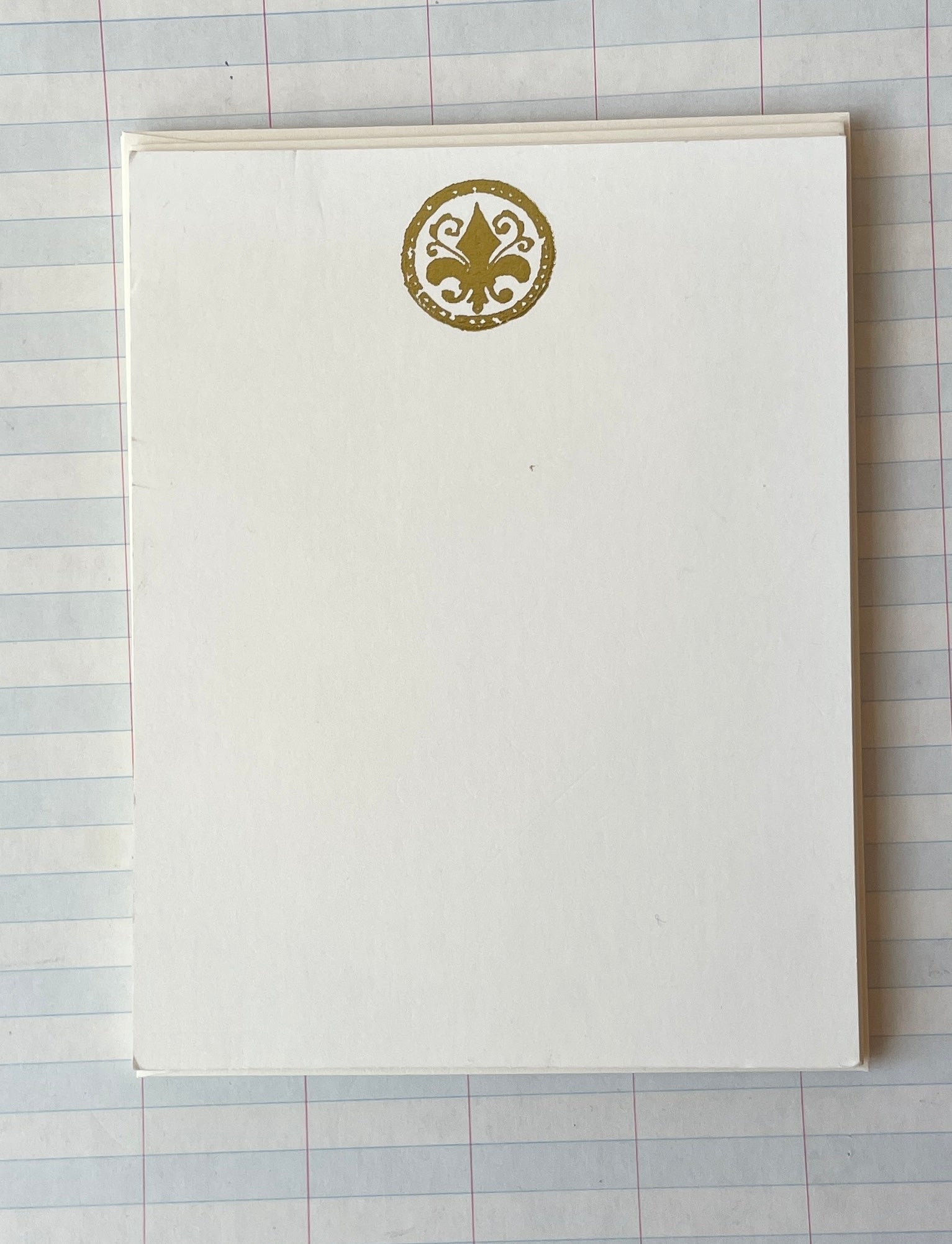 Fleur-de-lis Crest Stationery Set - PARCEL