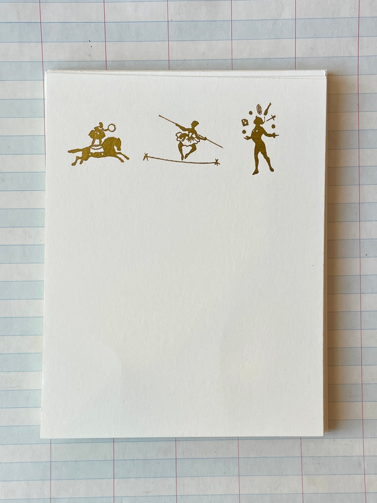 Circus Tricks Foil-pressed Notecards - PARCEL