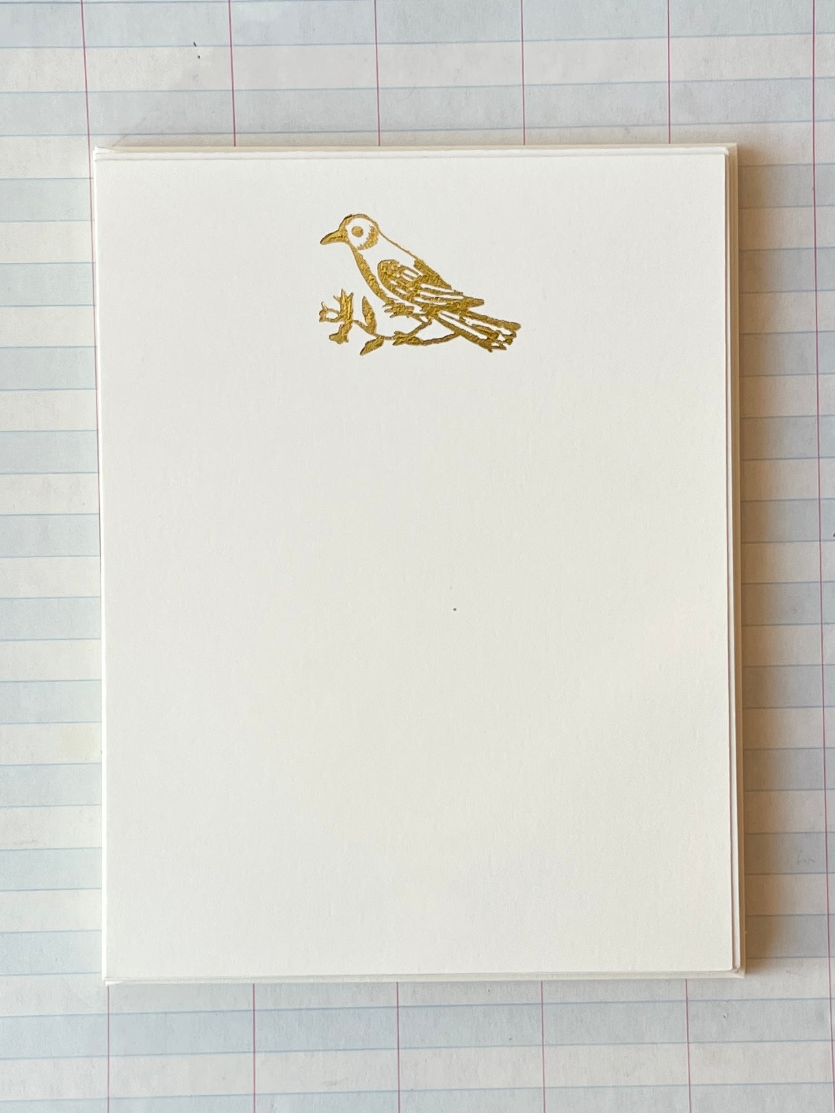 Foil Pressed Bird on a Branch - PARCEL