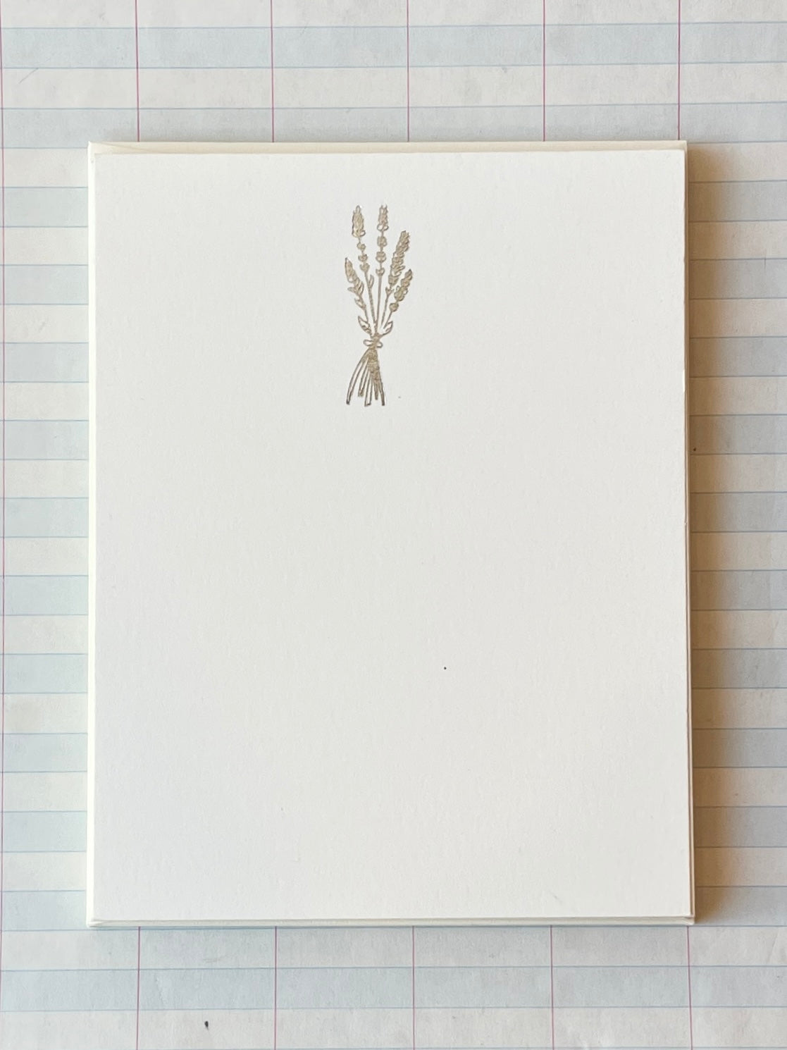 Lavender Sprig Foil Pressed Stationery - PARCEL